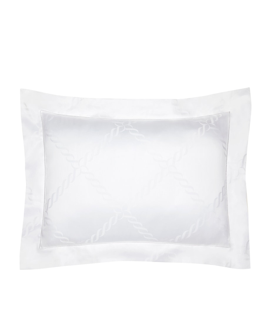 Treccia Pillowcase (50cm x 90cm) WHITE Image 1