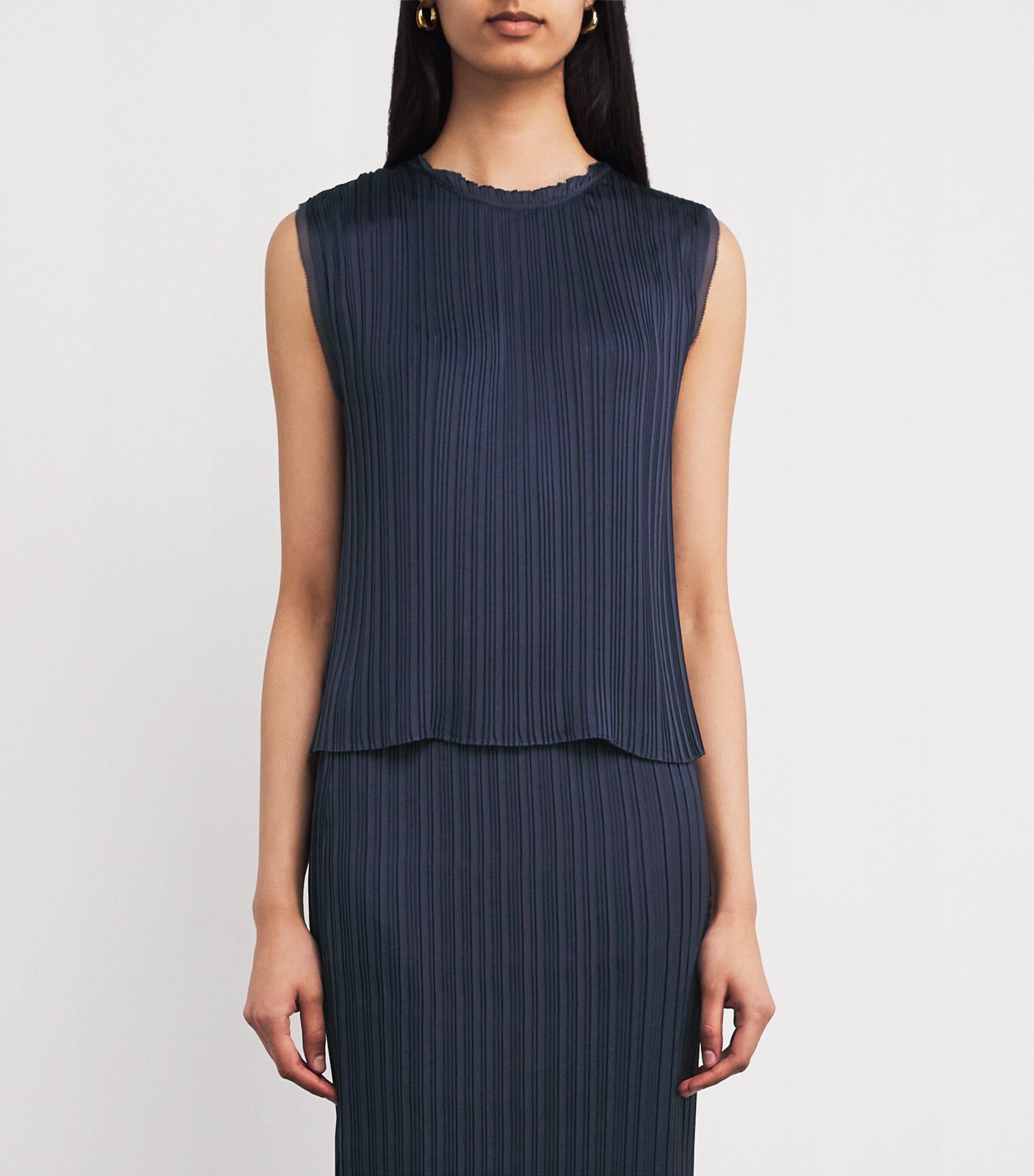 Satin Pleated Top 403CBL Image 3