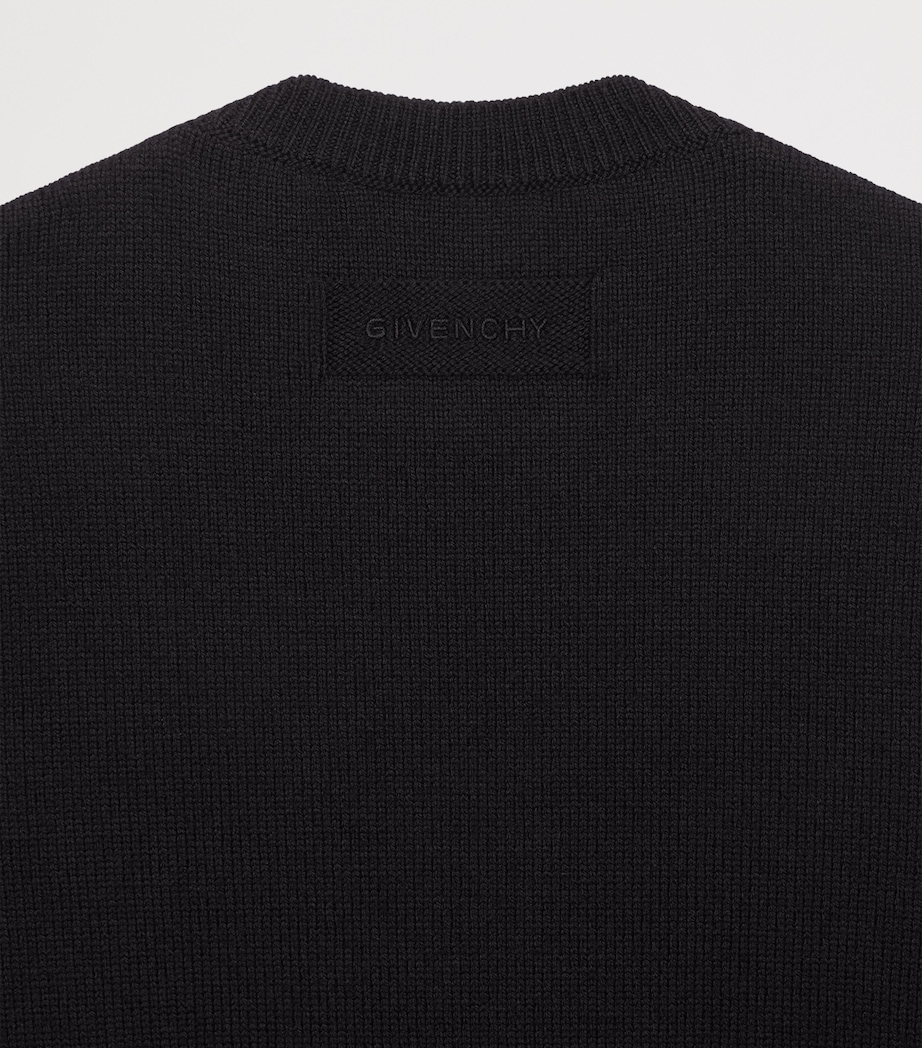 Givenchy Mens Cashmere Embellished Sweater Black Image 3