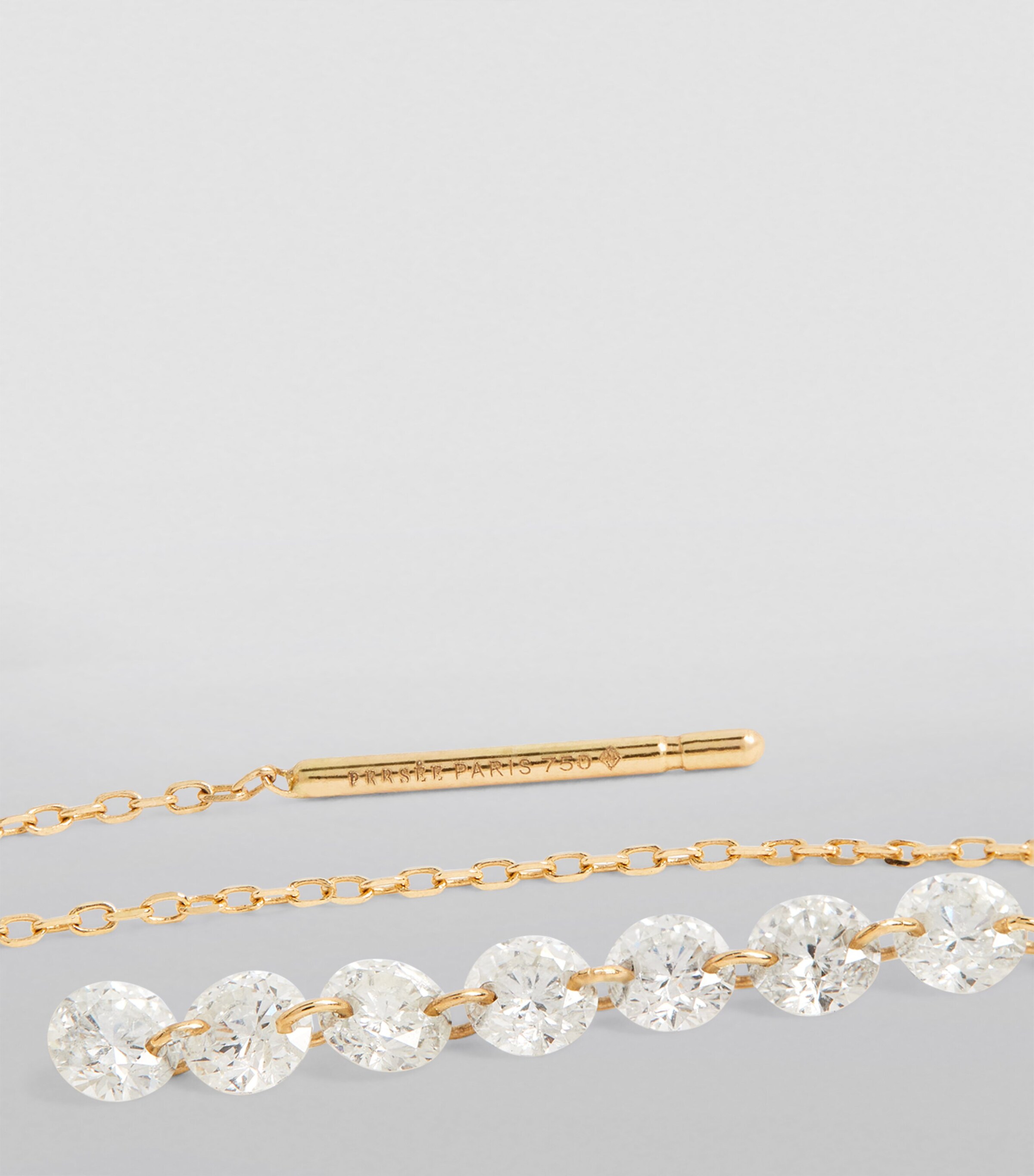 Yellow Gold and Diamond Riviere Drop Earrings GOLD Image 6