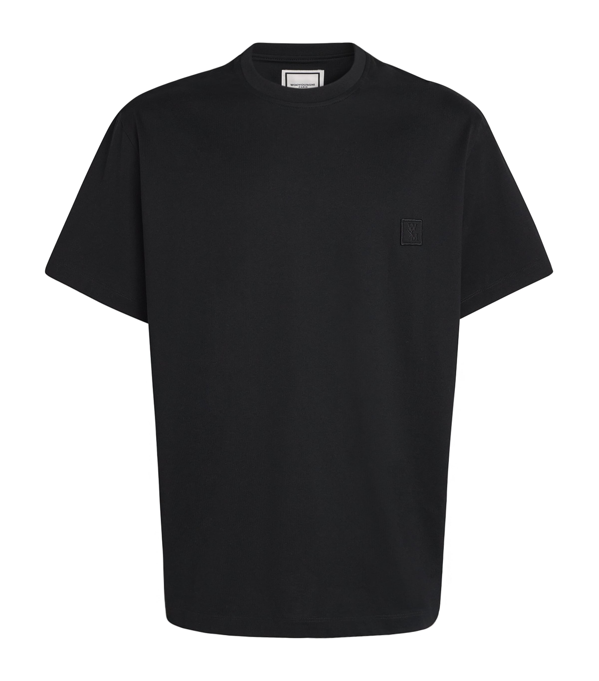 Wooyoungmi Black Cotton Overfit T-shirt In Black