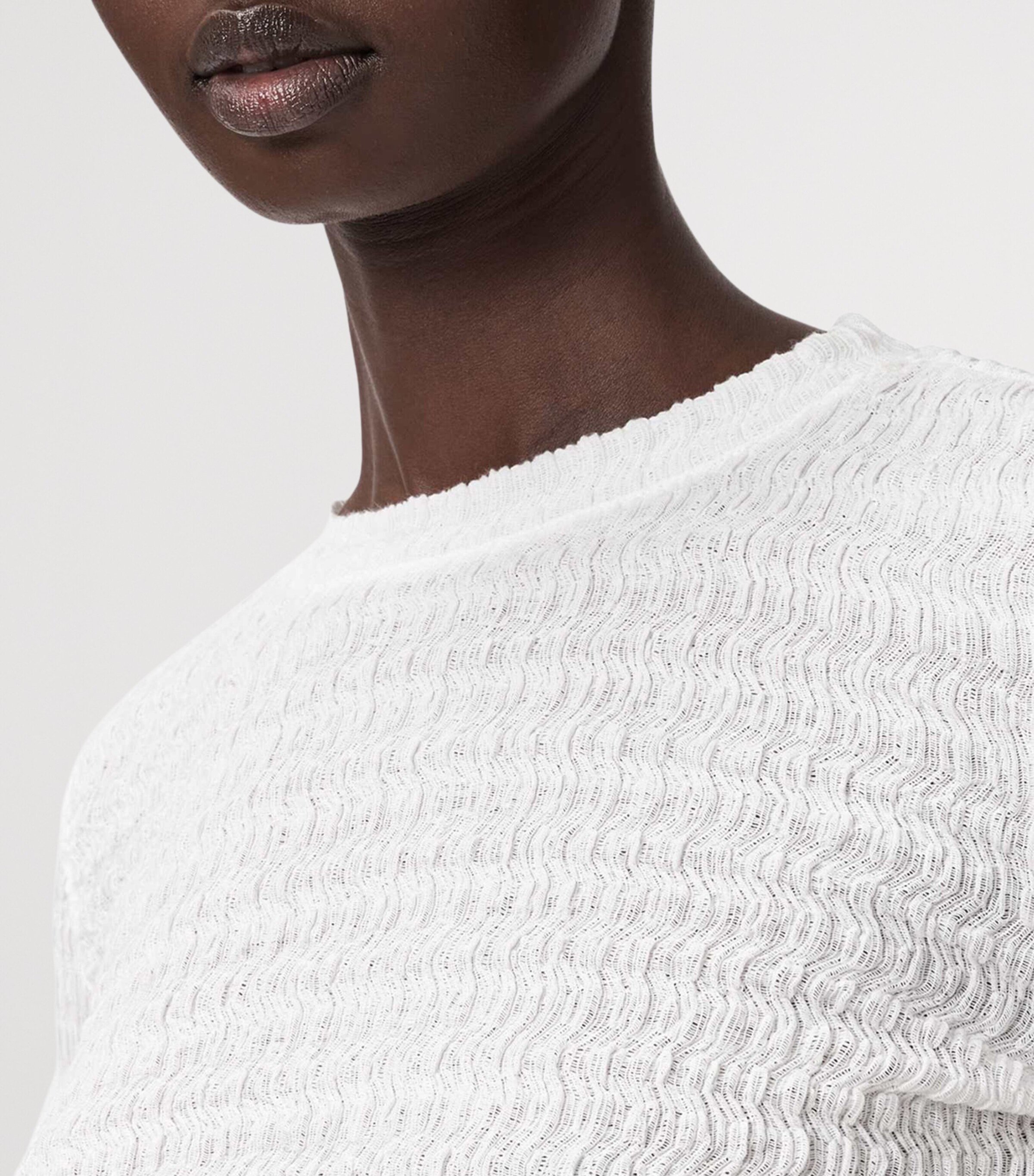 Cotton-Blend West Top WHITE Image 8