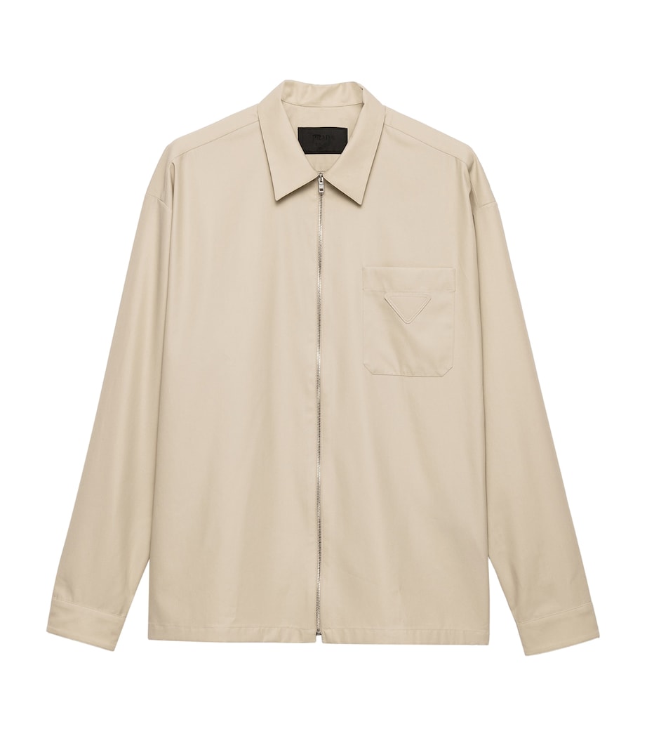 Prada Mens Cotton Zipped Shirt Image 1