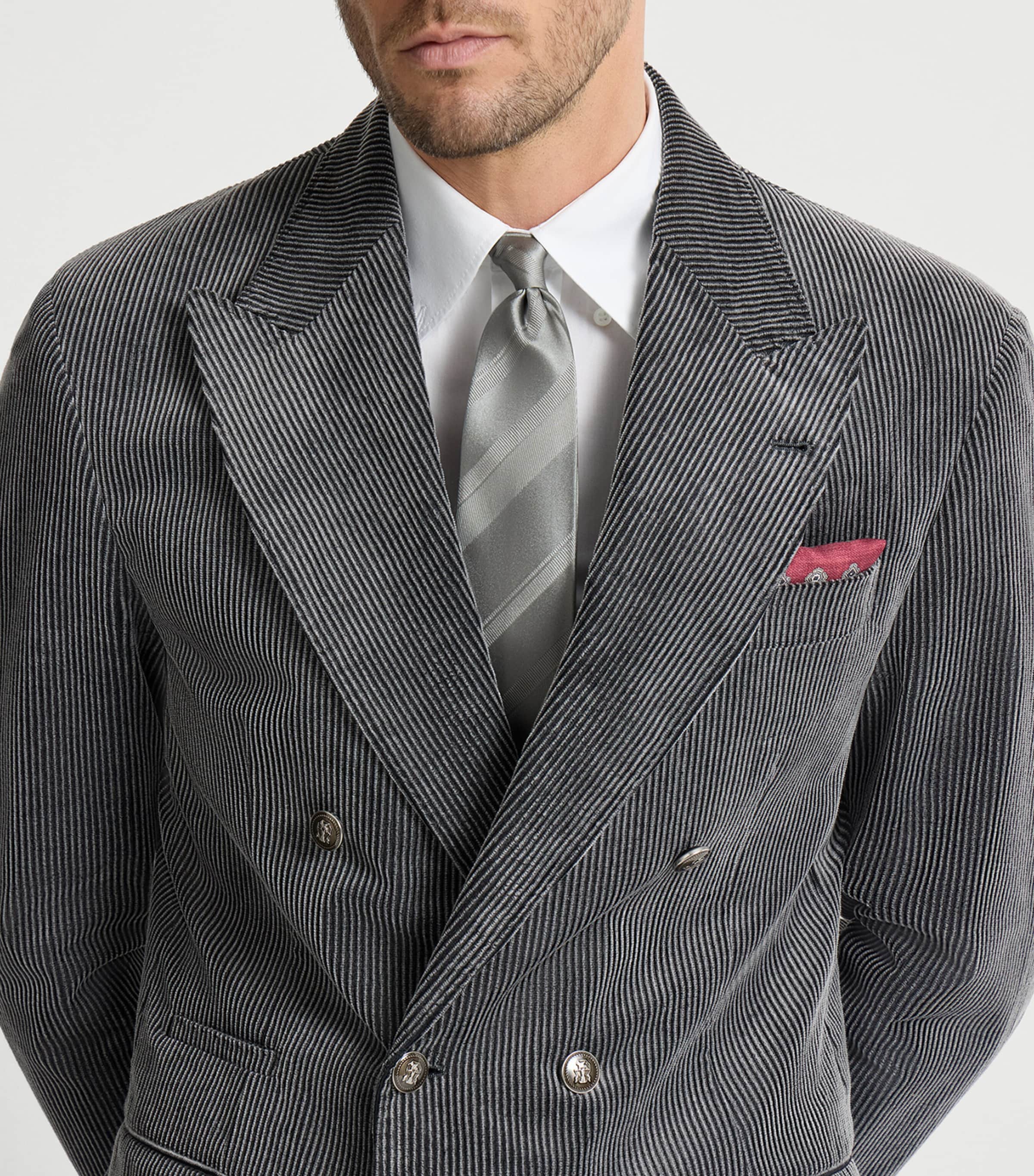 Brunello Cucinelli Silk Stripe Tie Image 2