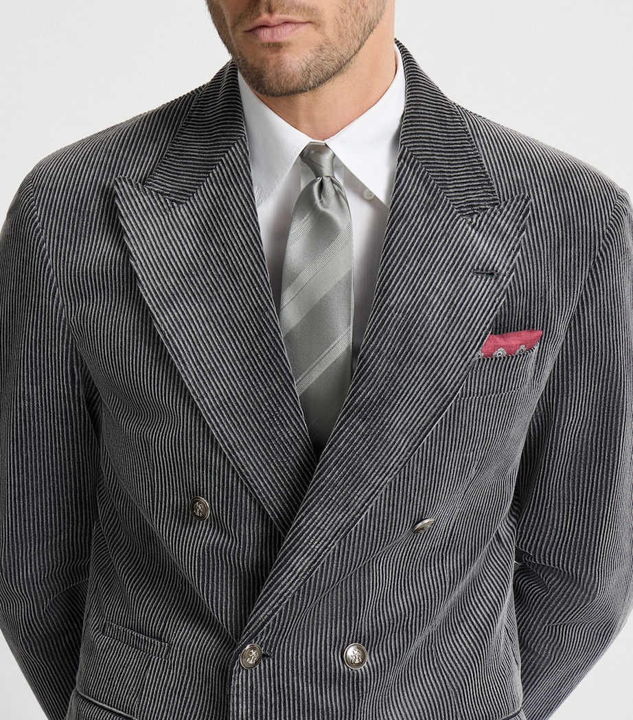 Brunello Cucinelli Silk Stripe Tie Image 2