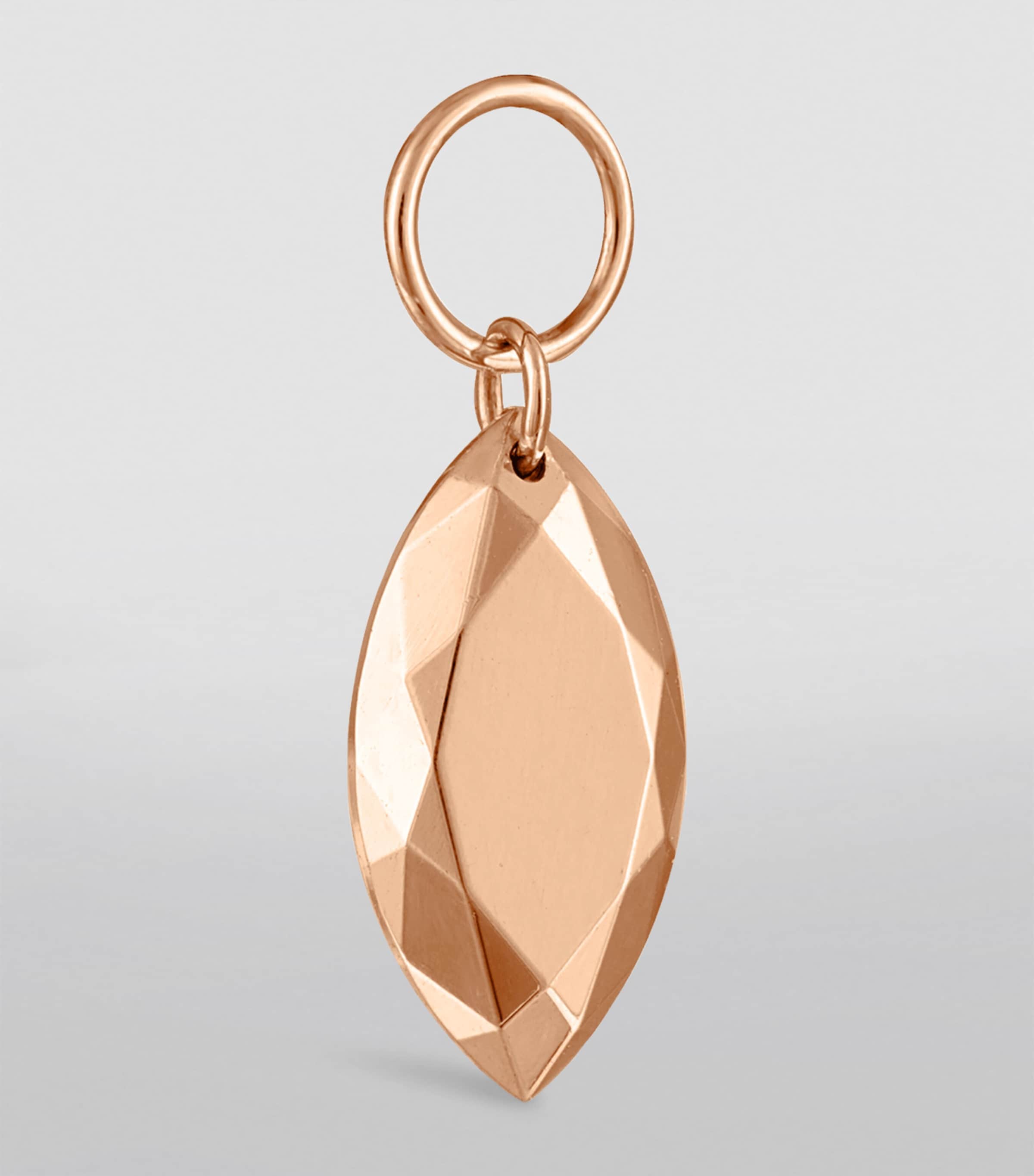Faceted Gold Marquise Charm (9mm) ROSE GOLD Image 6
