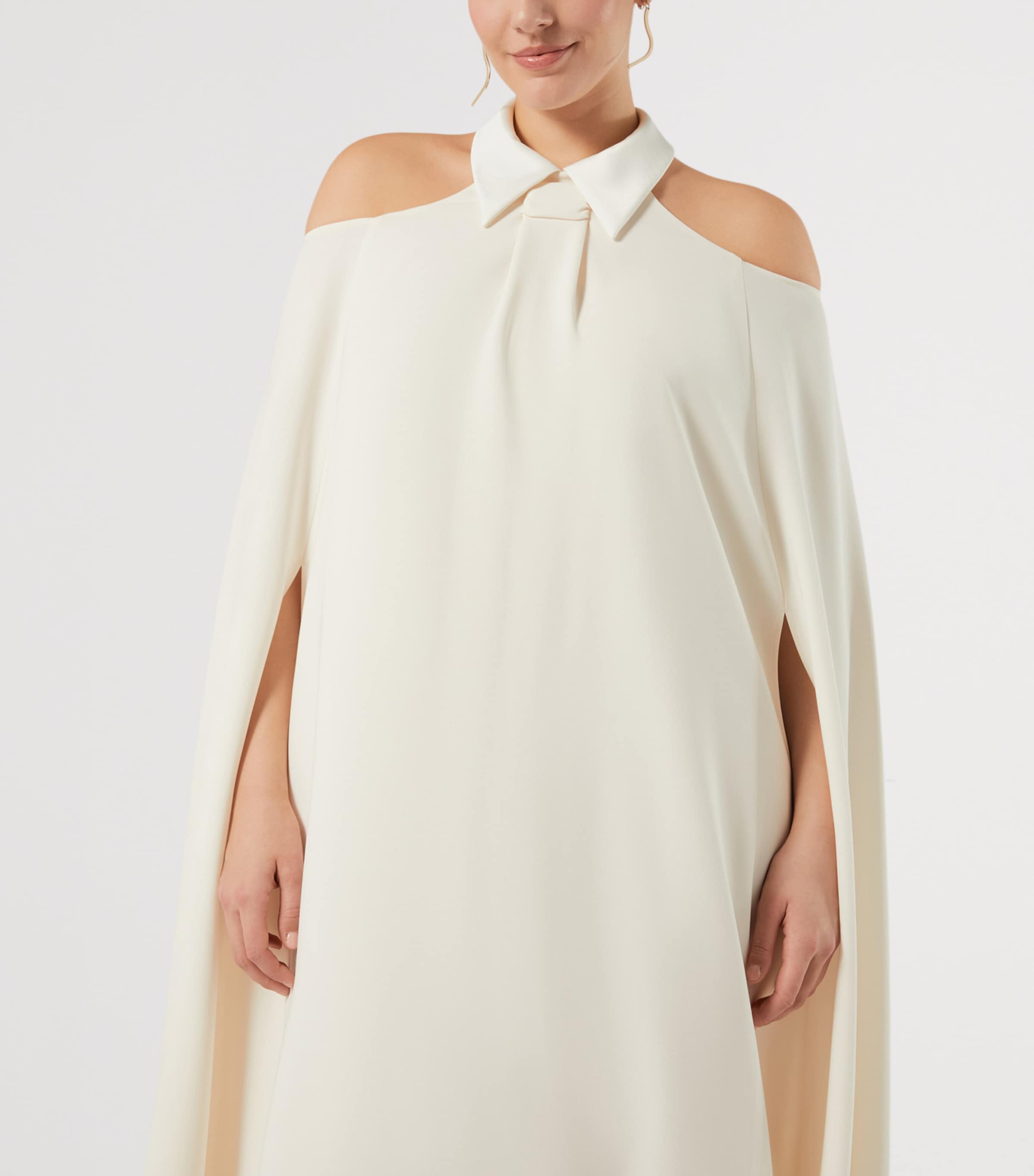 Marina Rinaldi Womens Cold Shoulder Maxi Dress Ivory Image 7