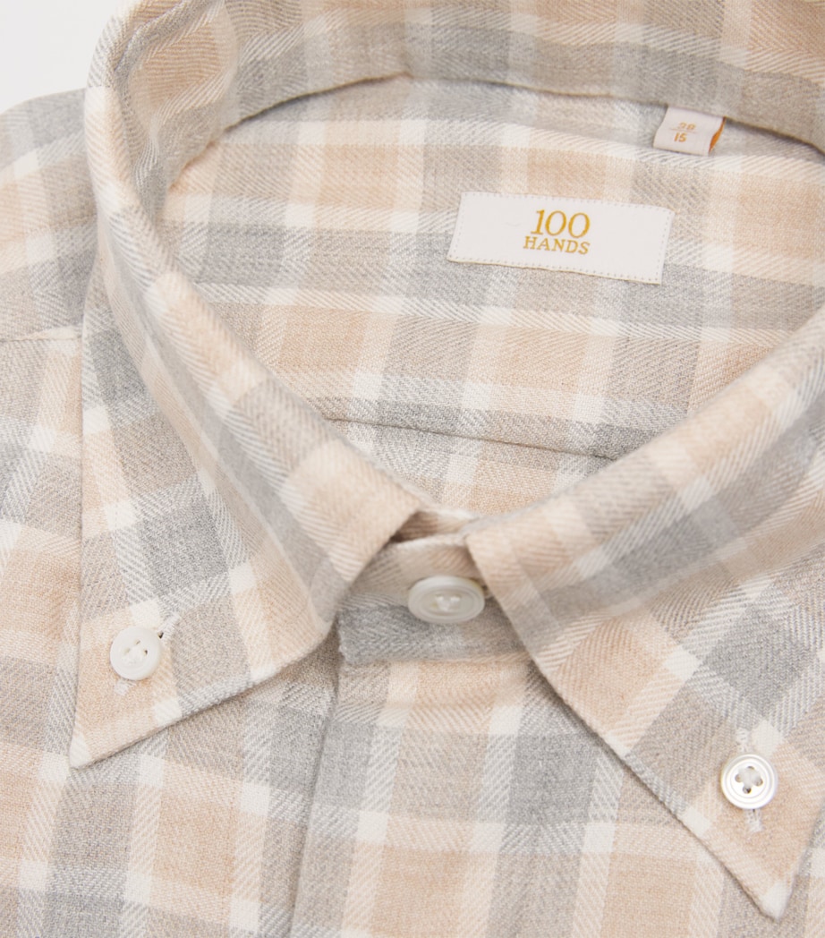 Cotton Flannel Check Shirt GREY Image 5