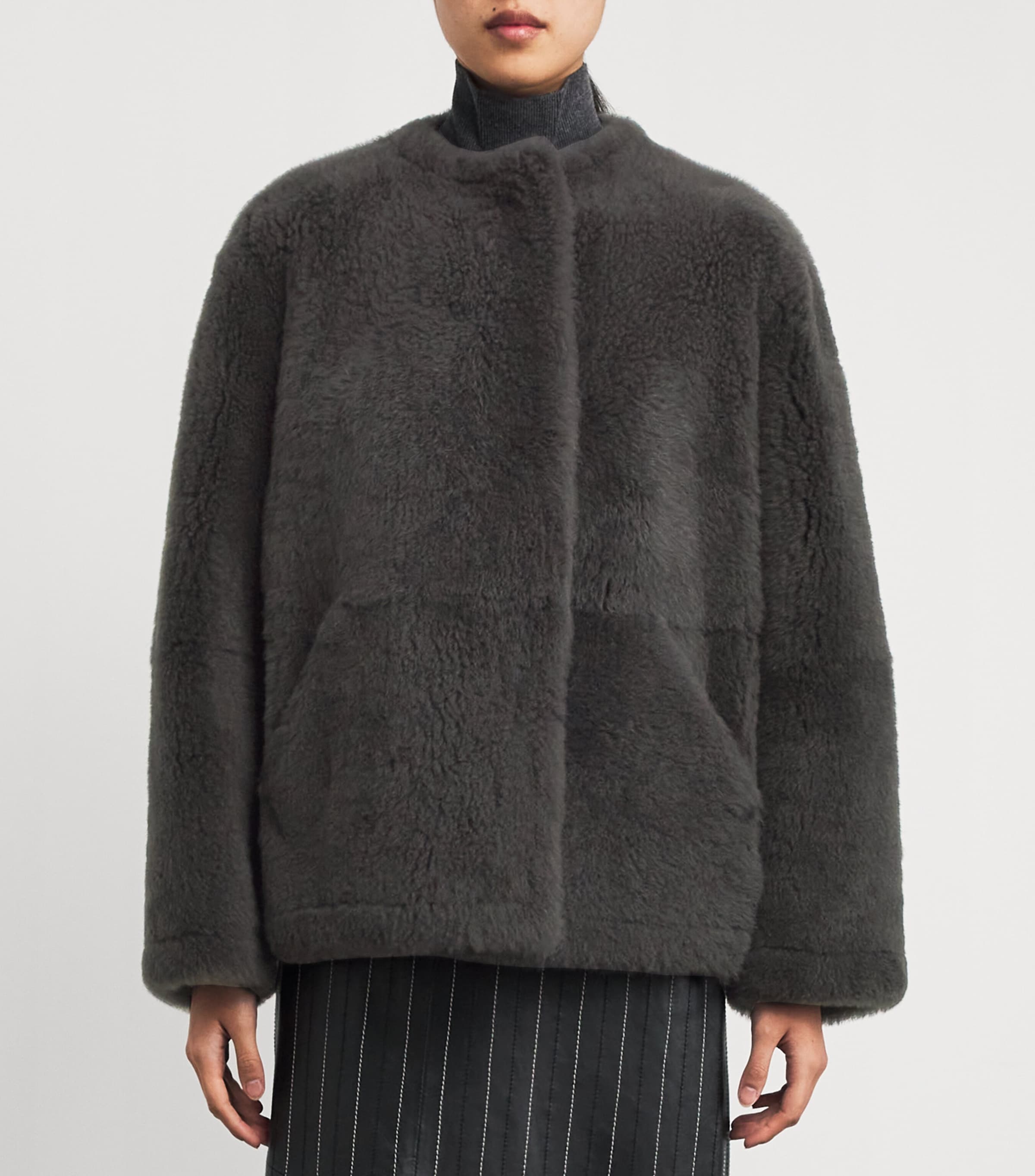 Shearling Jacket GREEN Image 3