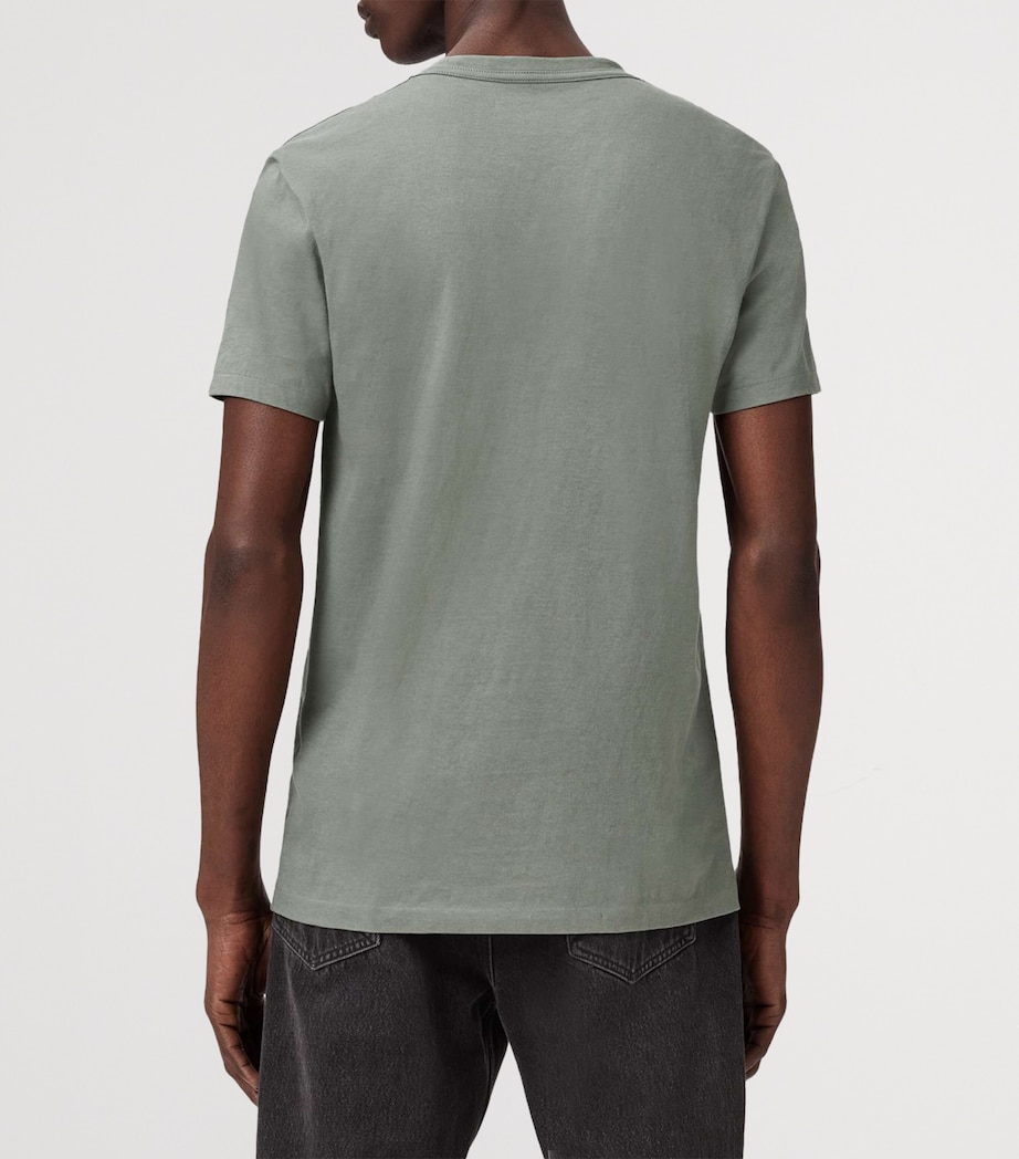 AllSaints Mens Organic Cotton Tonic T-Shirt Spring Green Image 4