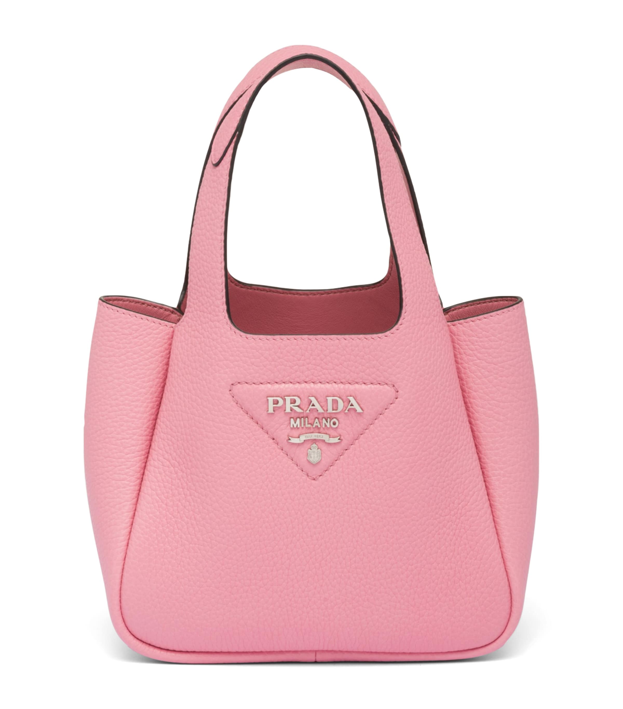 Mini Leather Bucket Bag F02YN Image 1