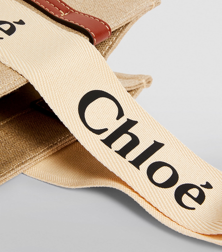 Medium Woody Tote Bag WHITE  BROWN 1 Image 6
