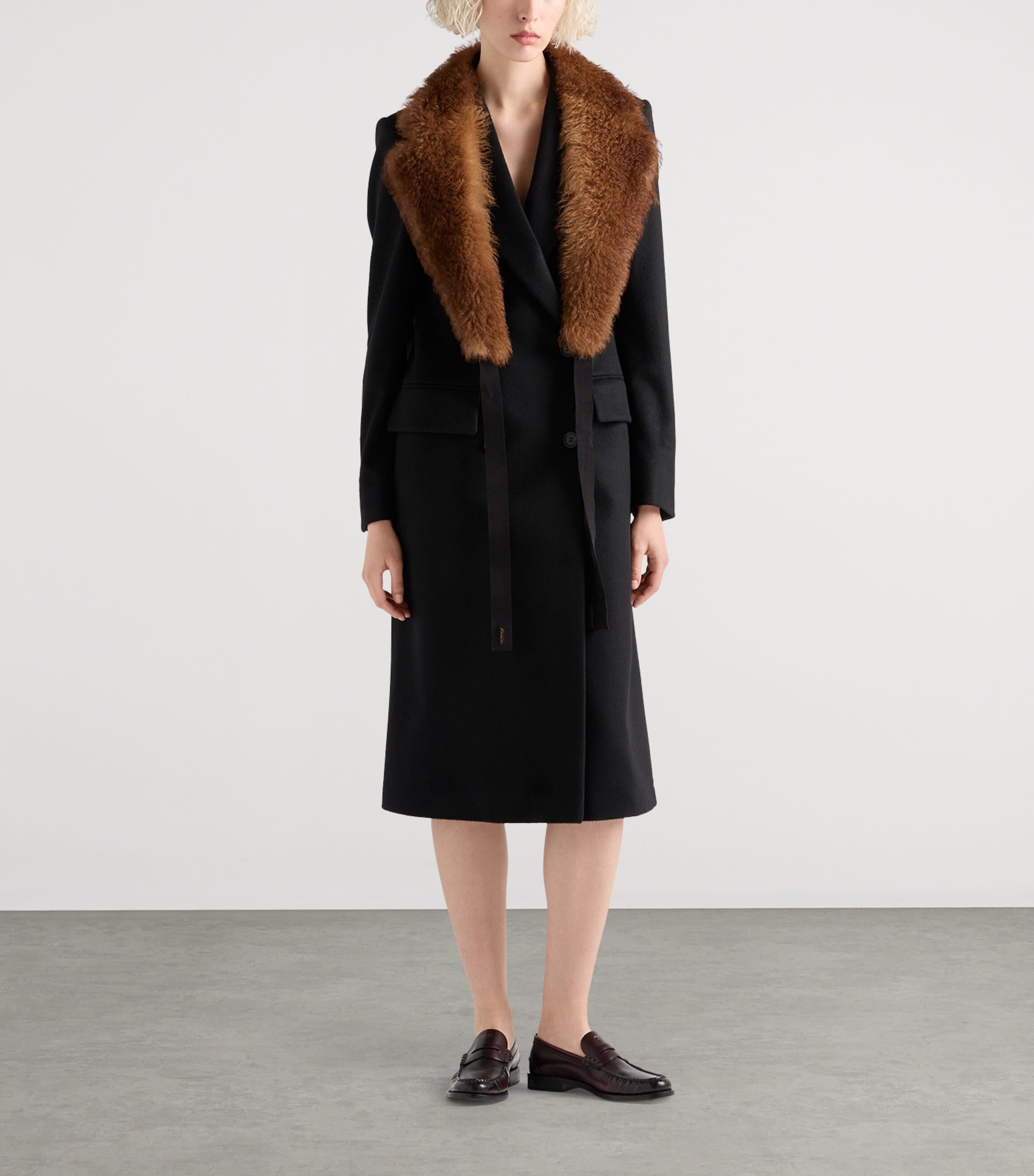 Cashmere Double-Breasted Coat F0002 Image 2