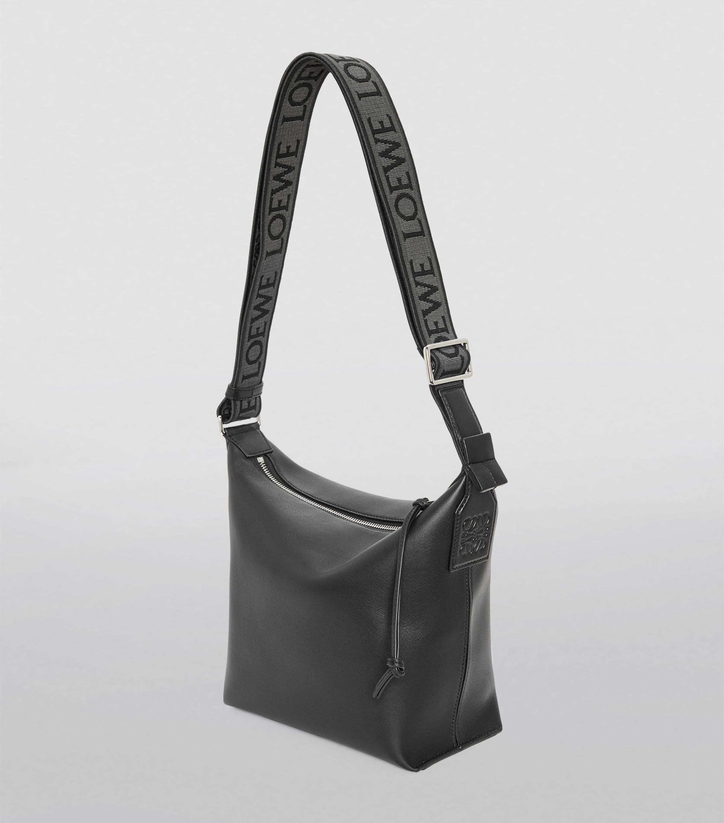 Small Leather Cubi Cross-Body Bag BLACK Image 4