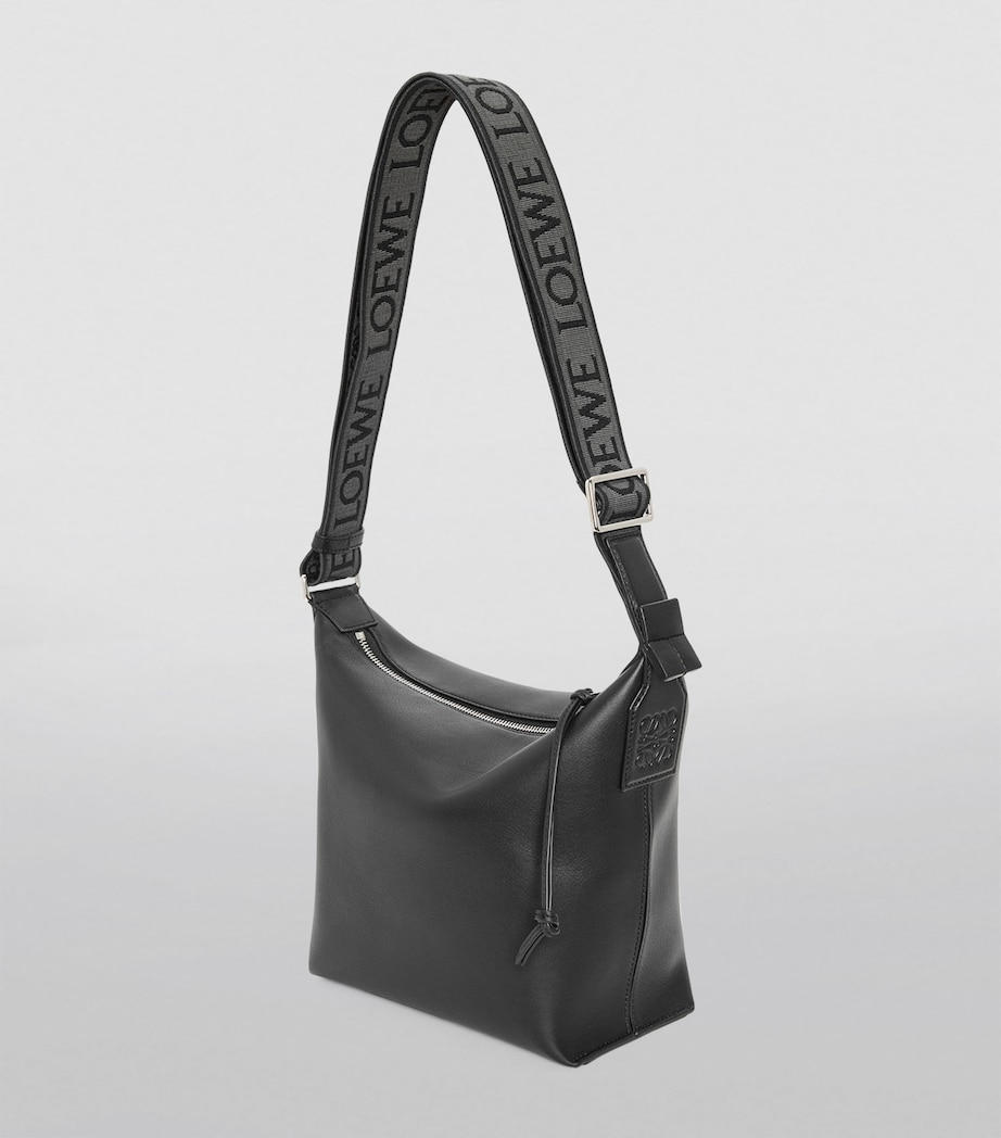 Small Leather Cubi Cross-Body Bag BLACK Image 4