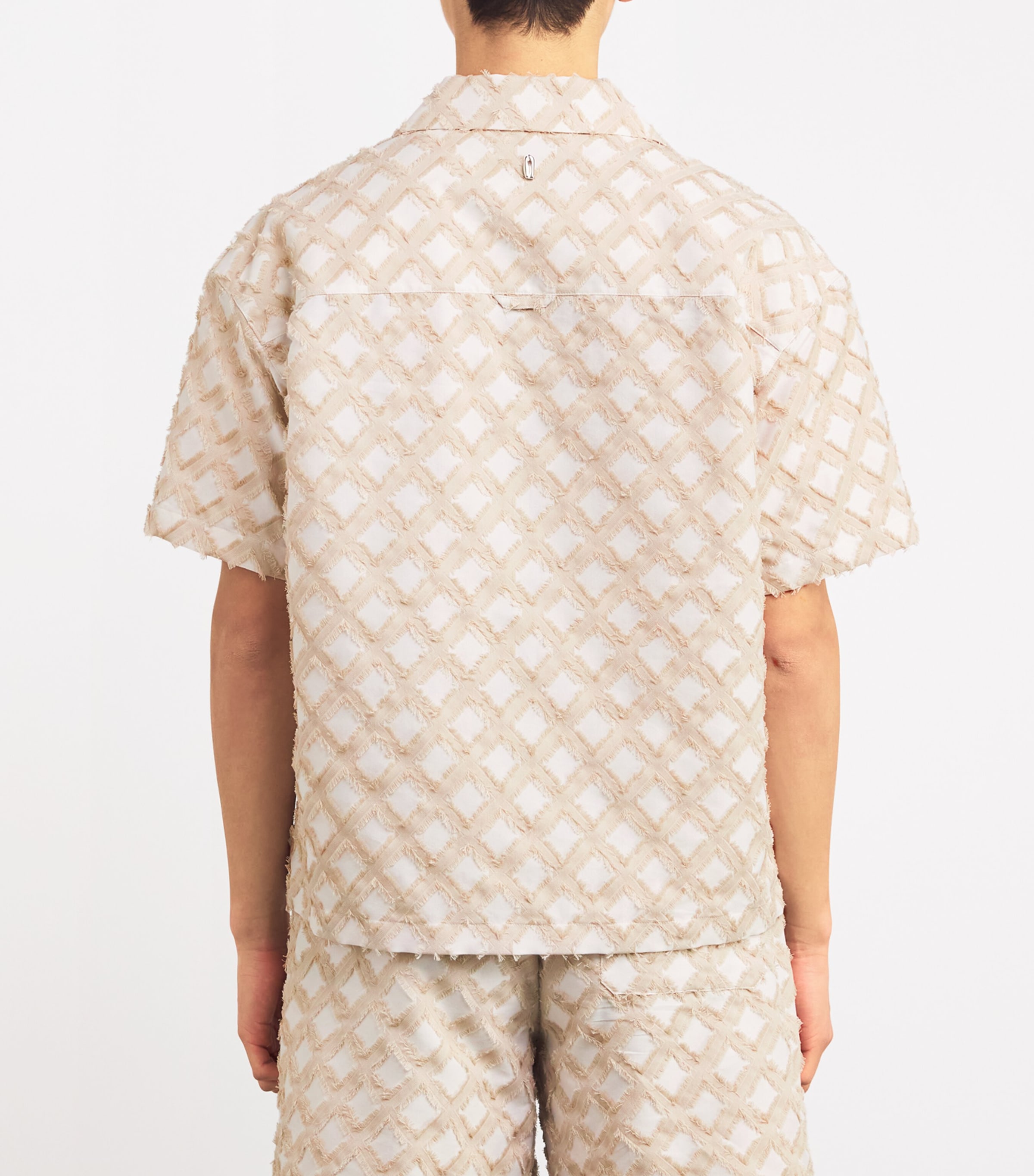 Jacquard Argyle Shirt IVORY Image 4