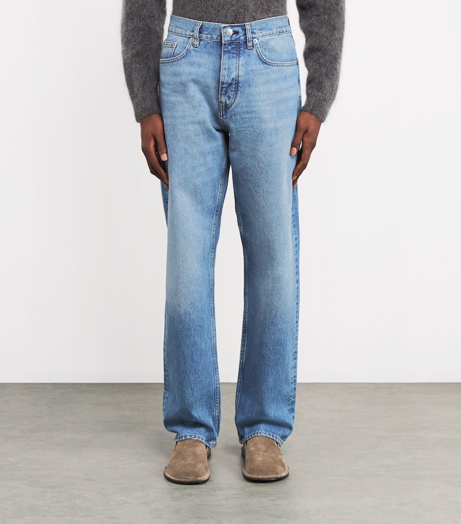 Cotton Vintage Wash Straight-Leg Jeans NATURAL VINTAGE Image 2