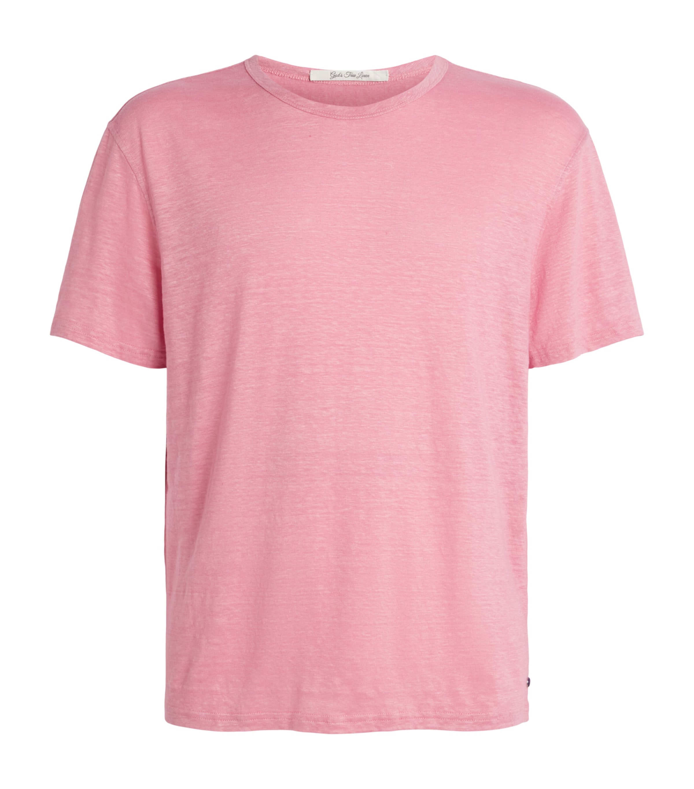 God's True Cashmere Mens Linen Signature T-Shirt Amethyst Image 1
