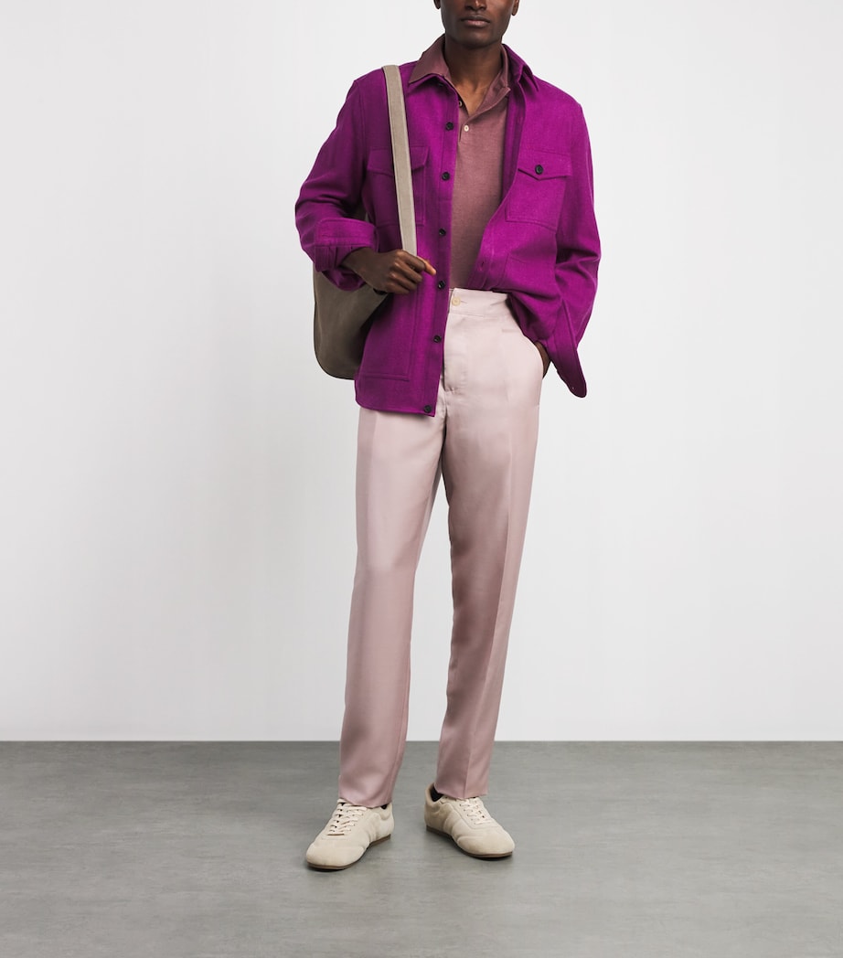 Isaia Mens Cashmere Overshirt Image 2