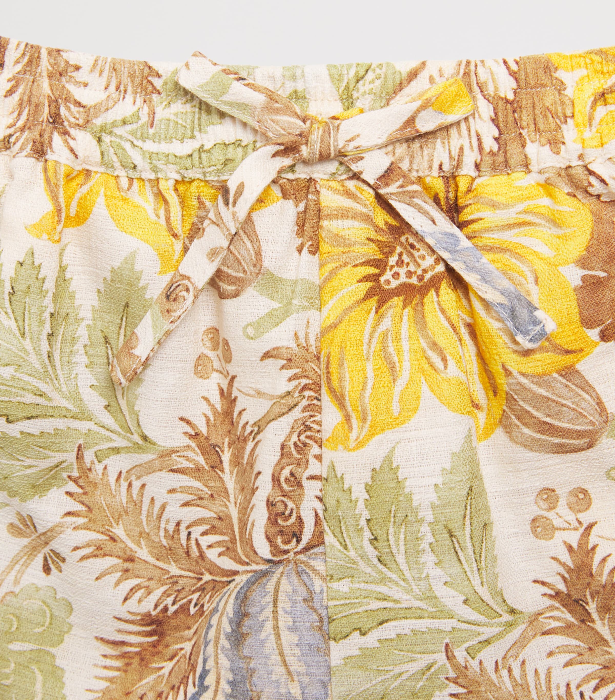 Cotton Floral Daylight Shorts (1-12 Years) STAMP FLORAL CREAM Image 3