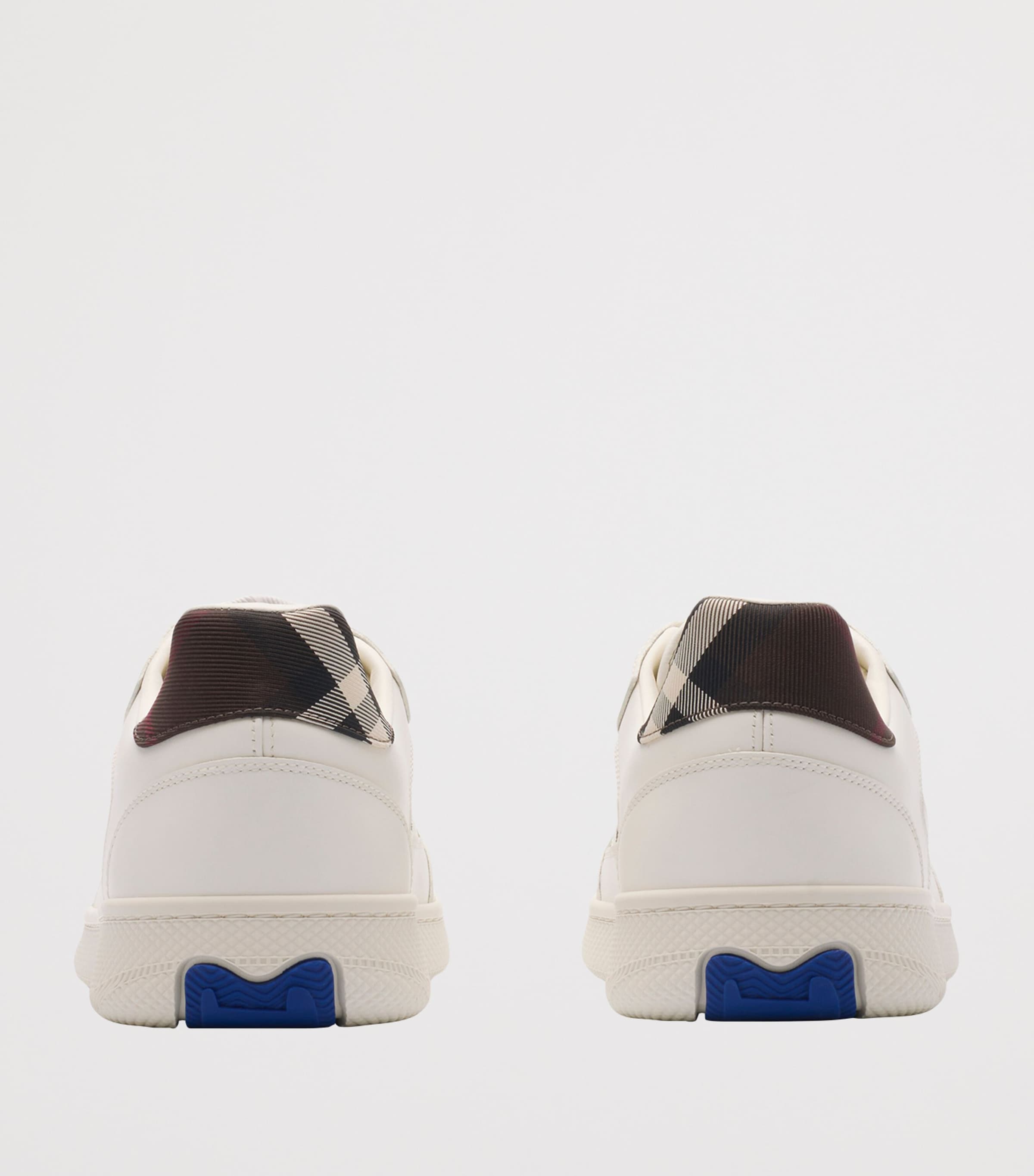 Leather Check Terrace Sneakers COTTON/MAHOGANY IP C Image 4
