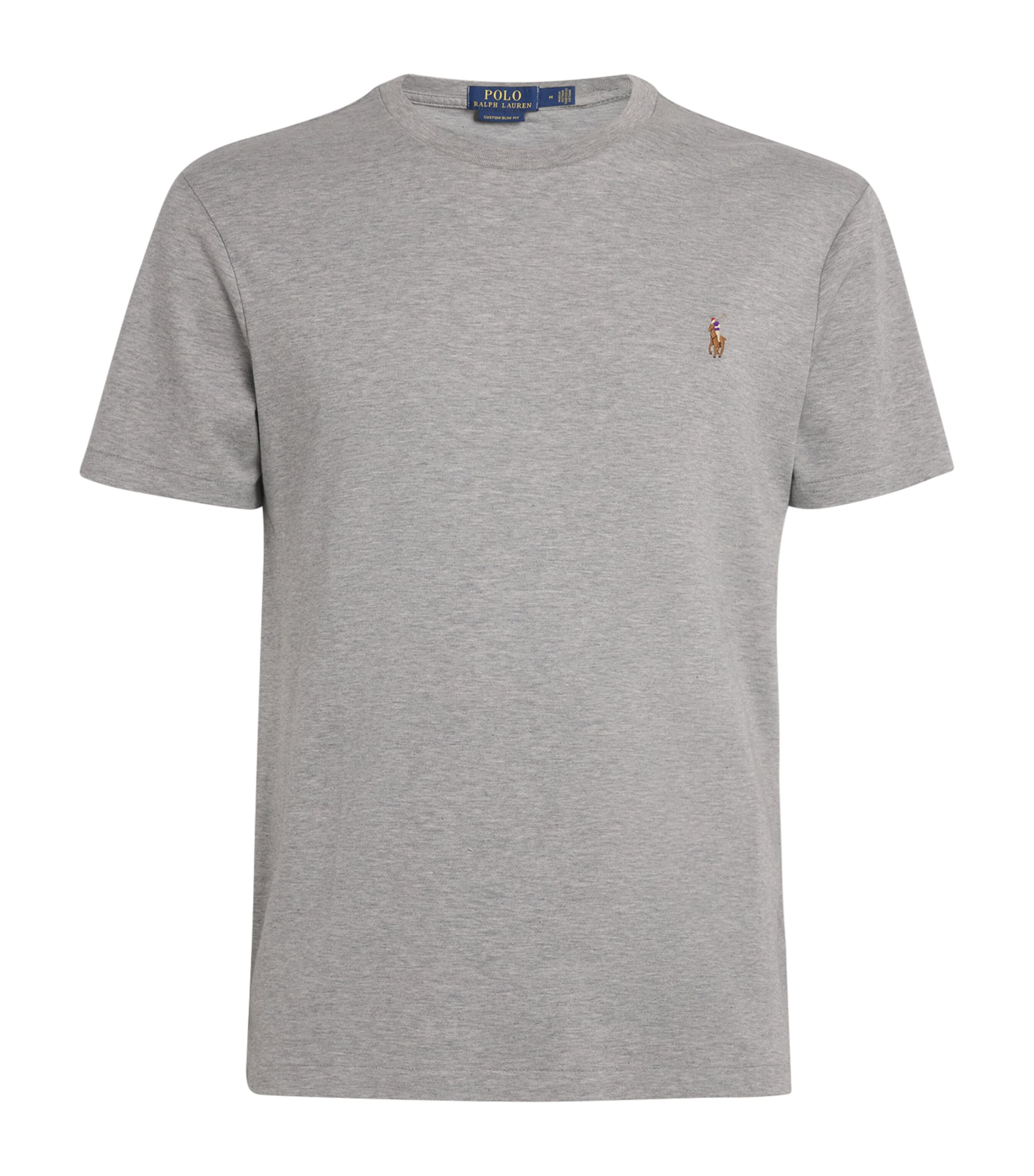 Polo Ralph Lauren Mens Pima Cotton Polo Pony T-Shirt Andover Heather Image 1