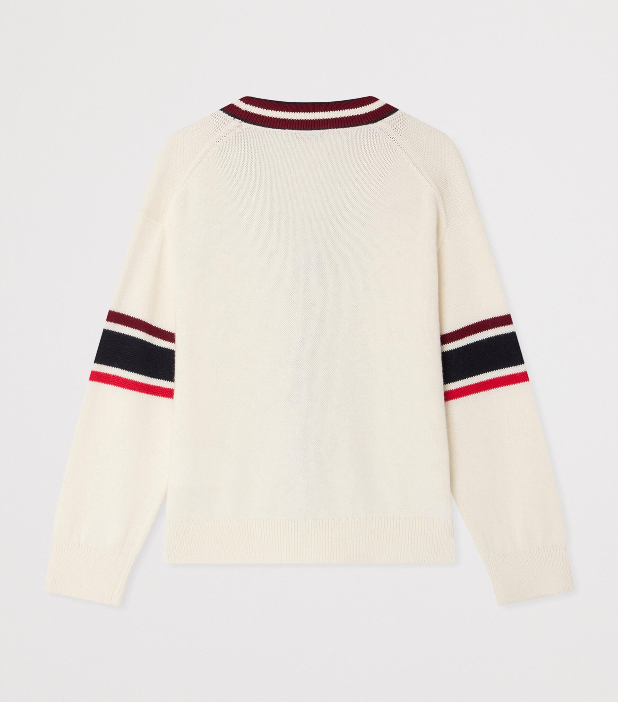 Bonpoint x Maison Kitsuné Cotton-Cashmere Cardigan (4-8 Years) Ra Blanc Lait Image 2
