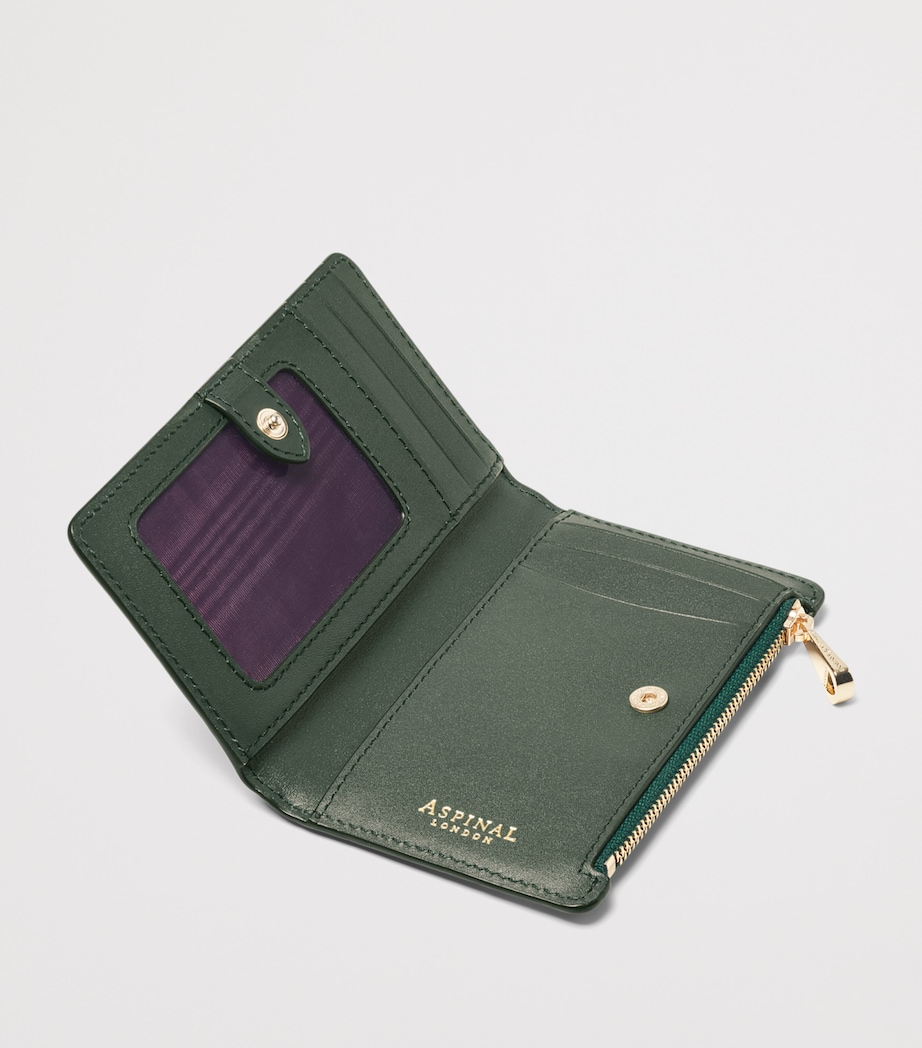 Aspinal Of London Small Leather Mayfair Purse Evergreen Image 3