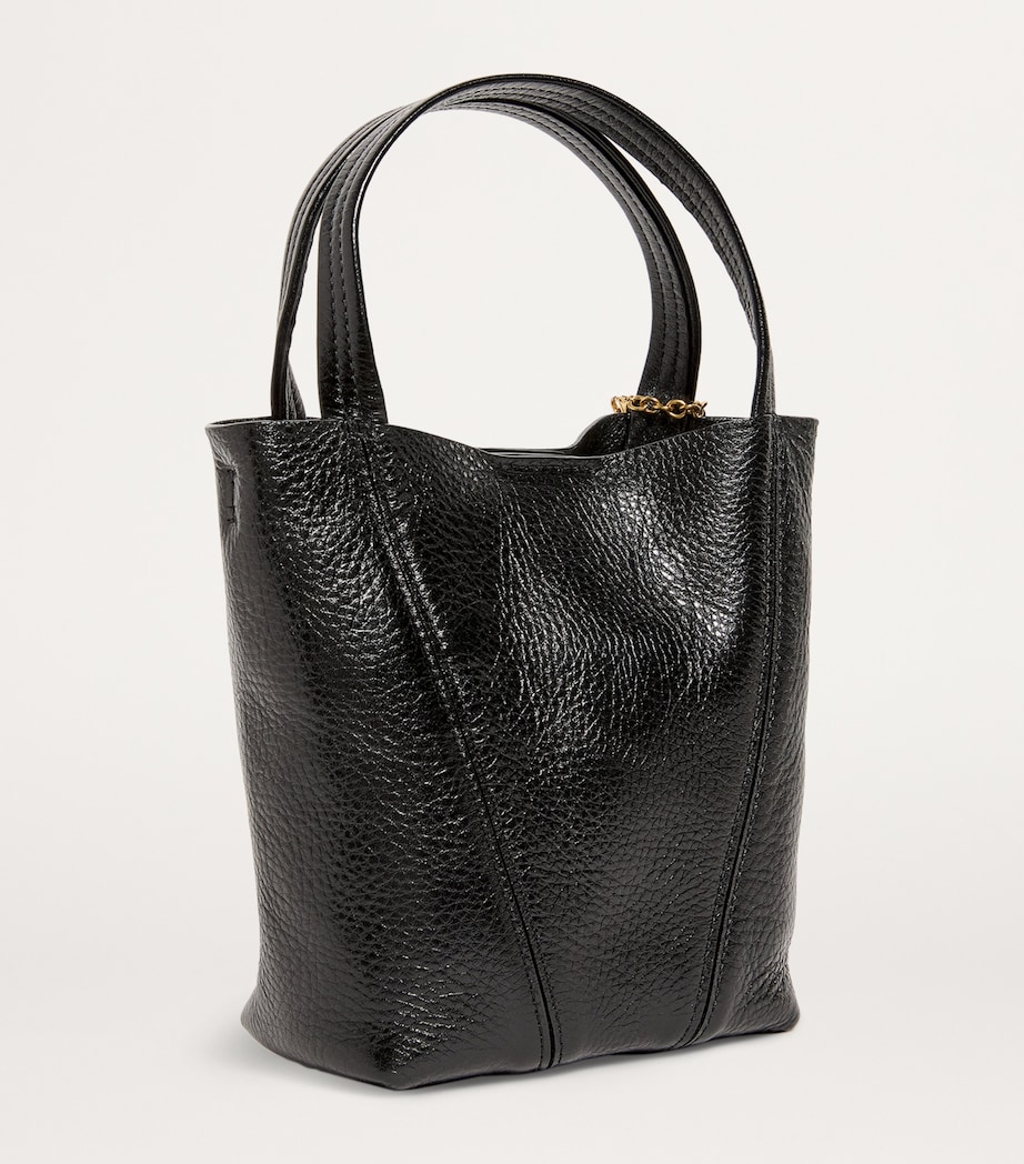 Small Calfskin Spin Tote Bag BLACK Image 3