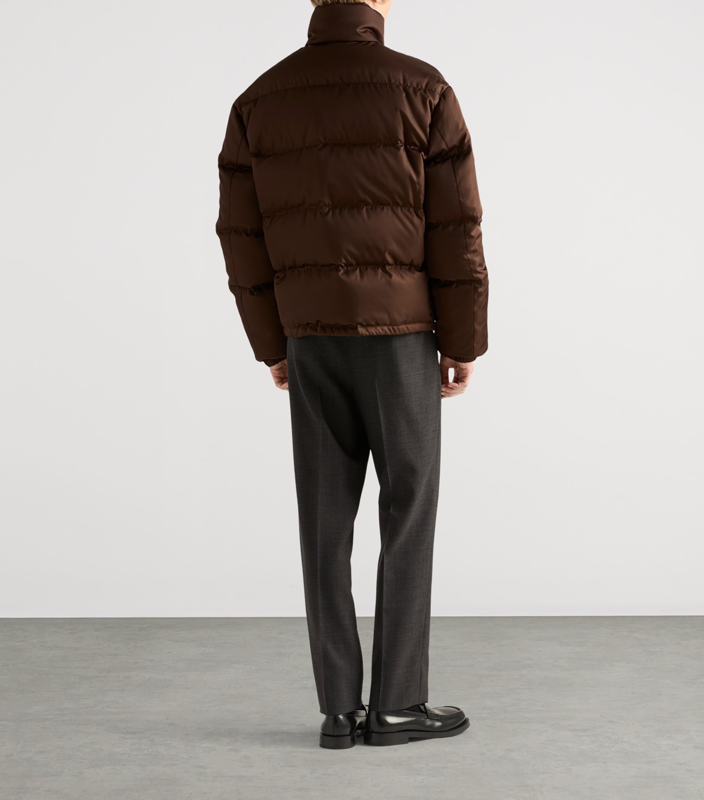 Prada Brown Re-Nylon Down Jacket | Harrods UK