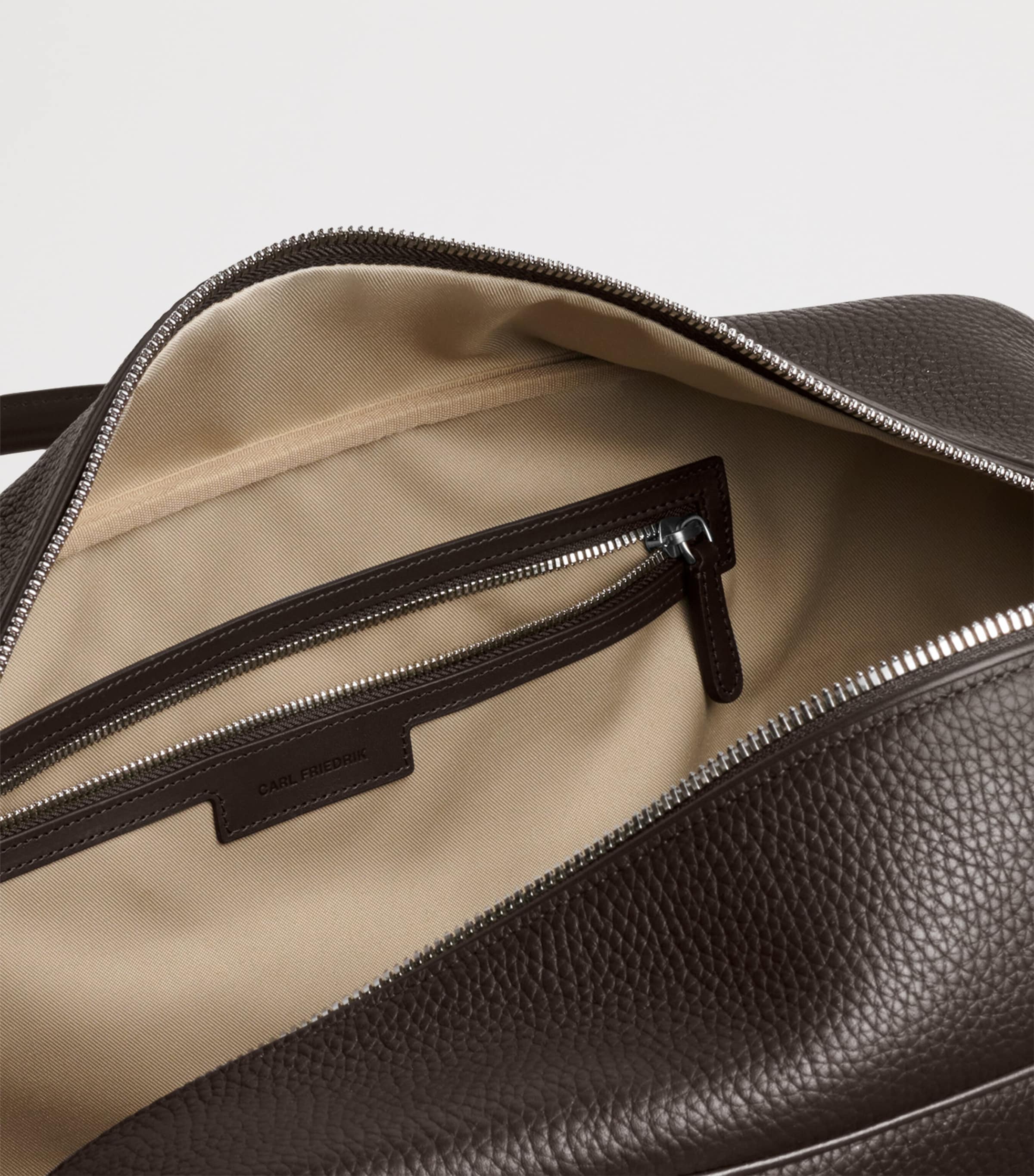 Carl Friedrik Leather Granville Duffle Bag Chocolate Image 6