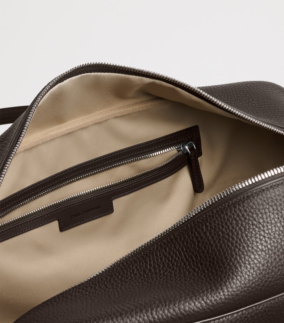 Carl Friedrik Leather Granville Duffle Bag Chocolate Image 6