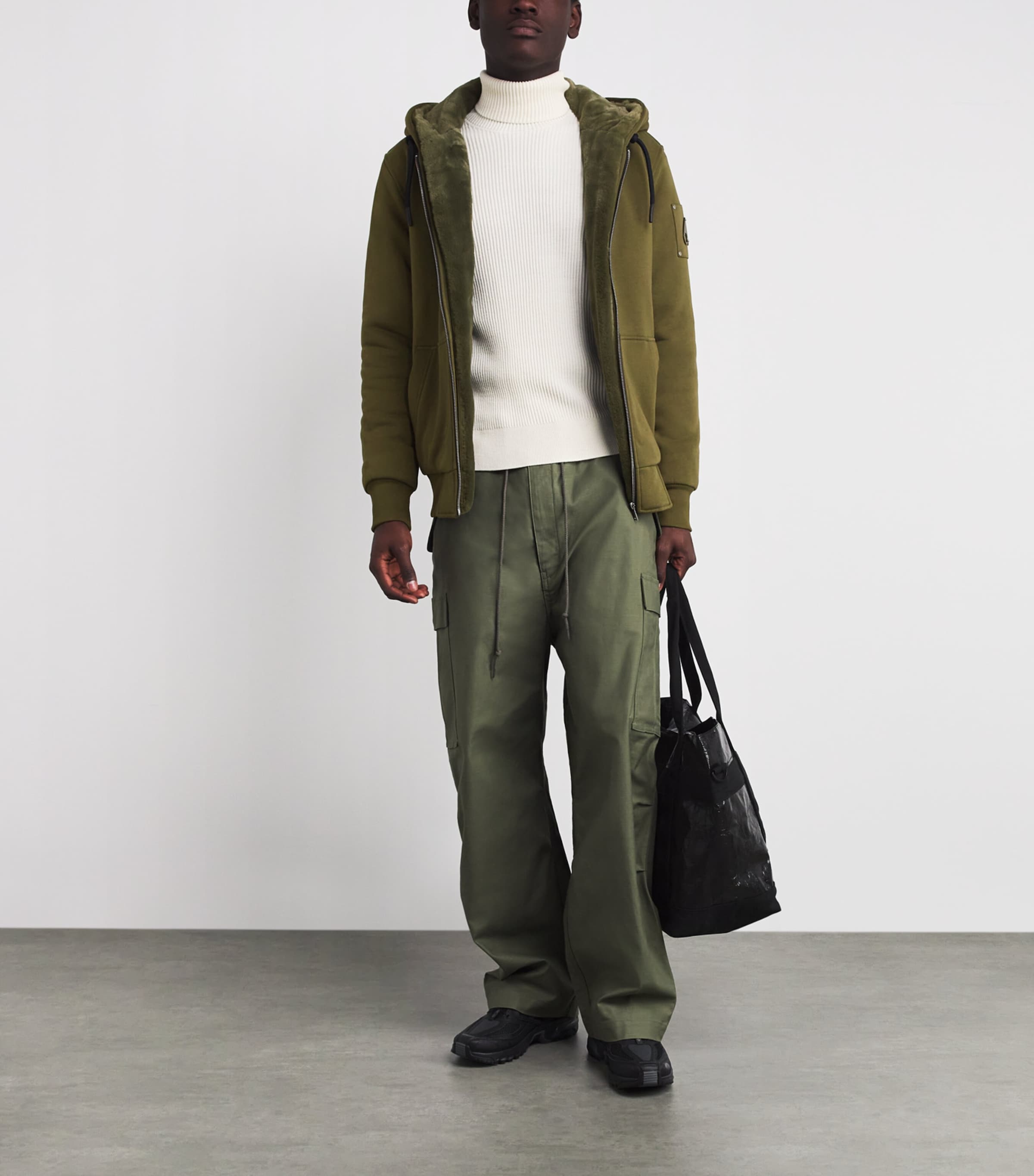 Zip-Up Bunny Hoodie MOSS W/MOSS - 1484 Image 2