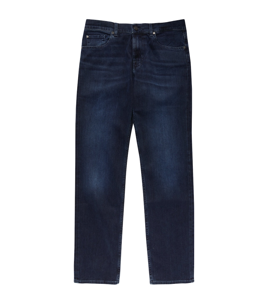 Straight Luxe Dark-Wash Jeans DARK BLUE Image 1