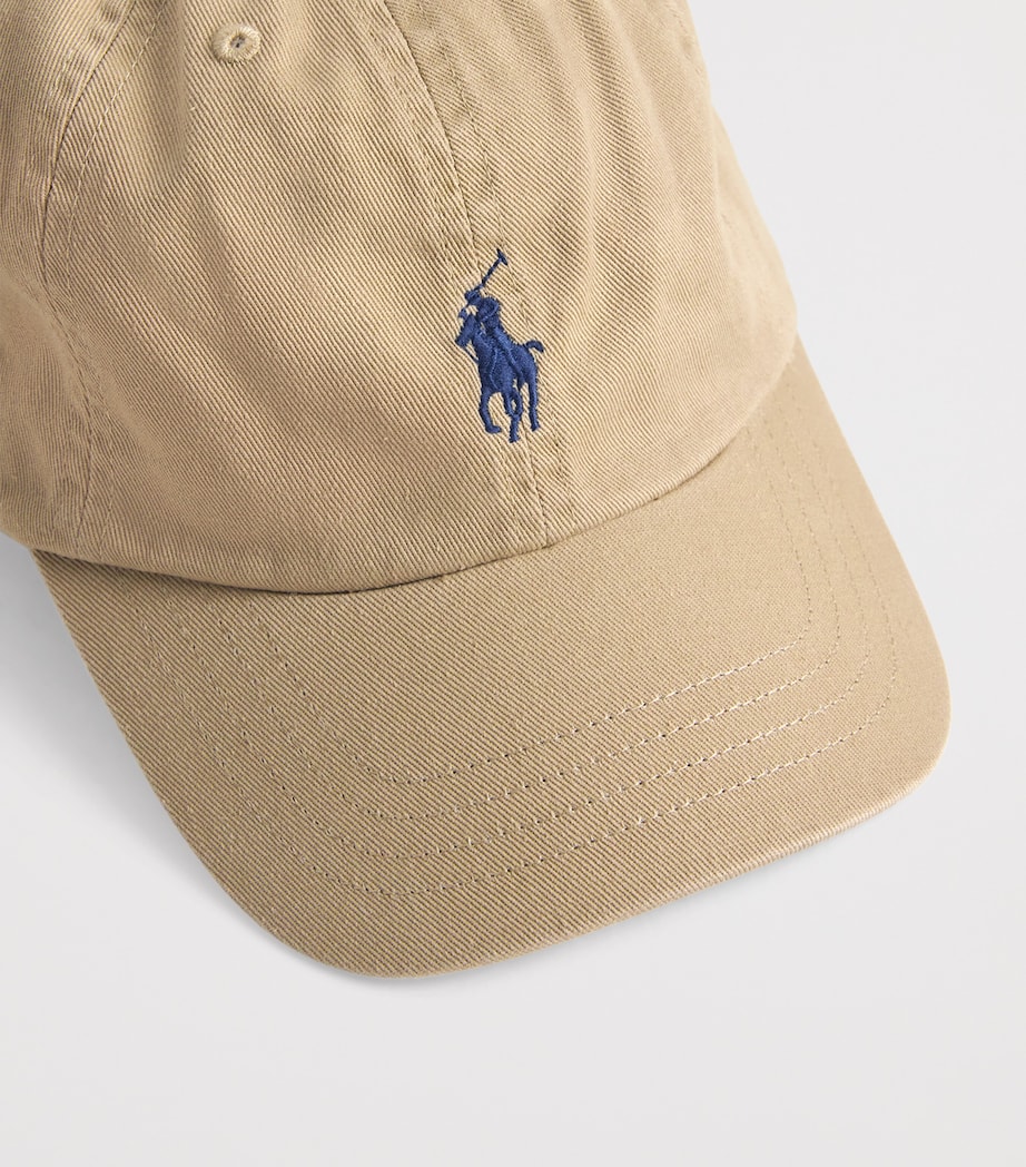 Cotton Polo Pony Baseball Cap CLASSIC KHAKI Image 4