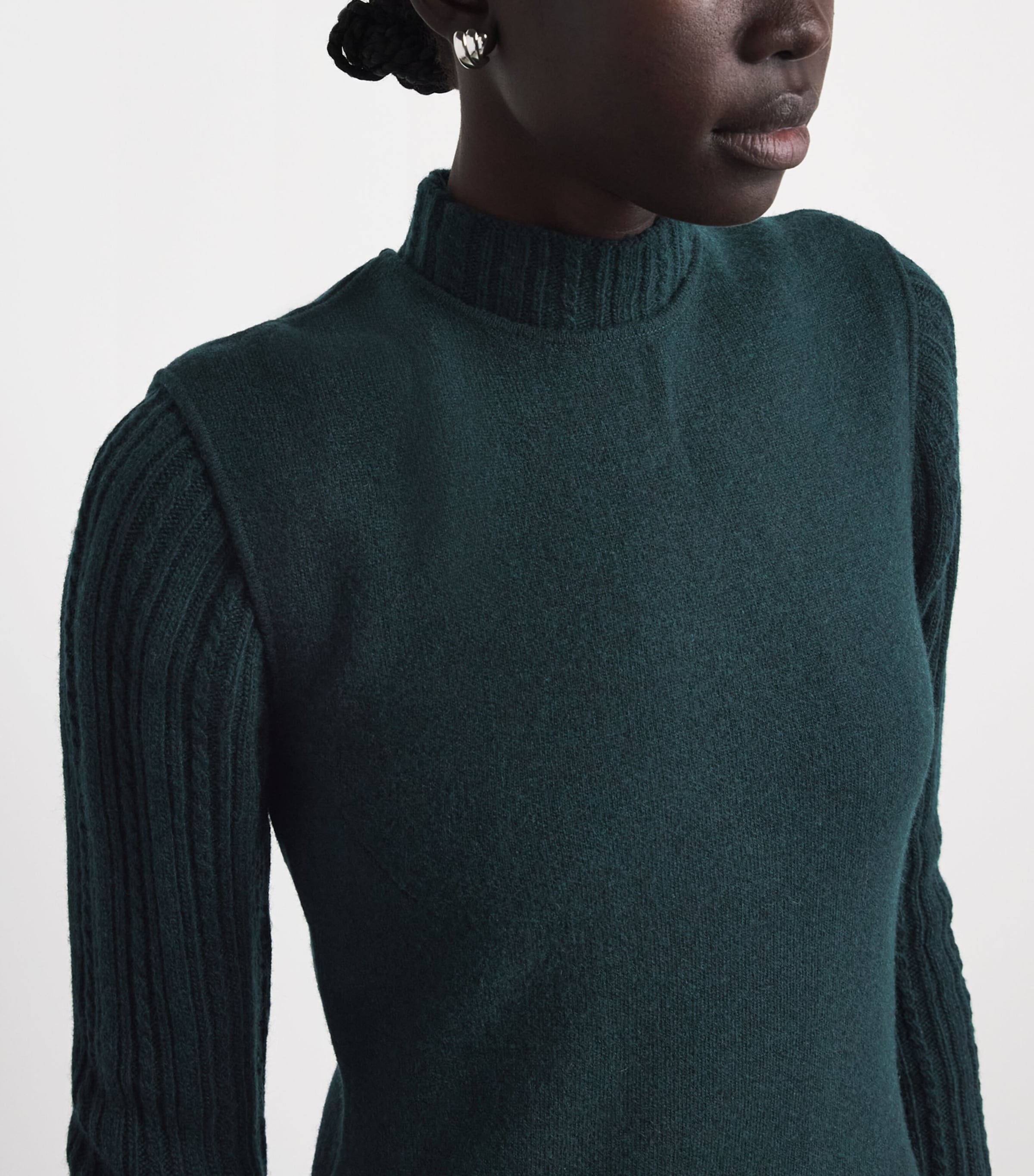 Maje Womens Knit Mini Dress and Sweater Bottle Green Image 5