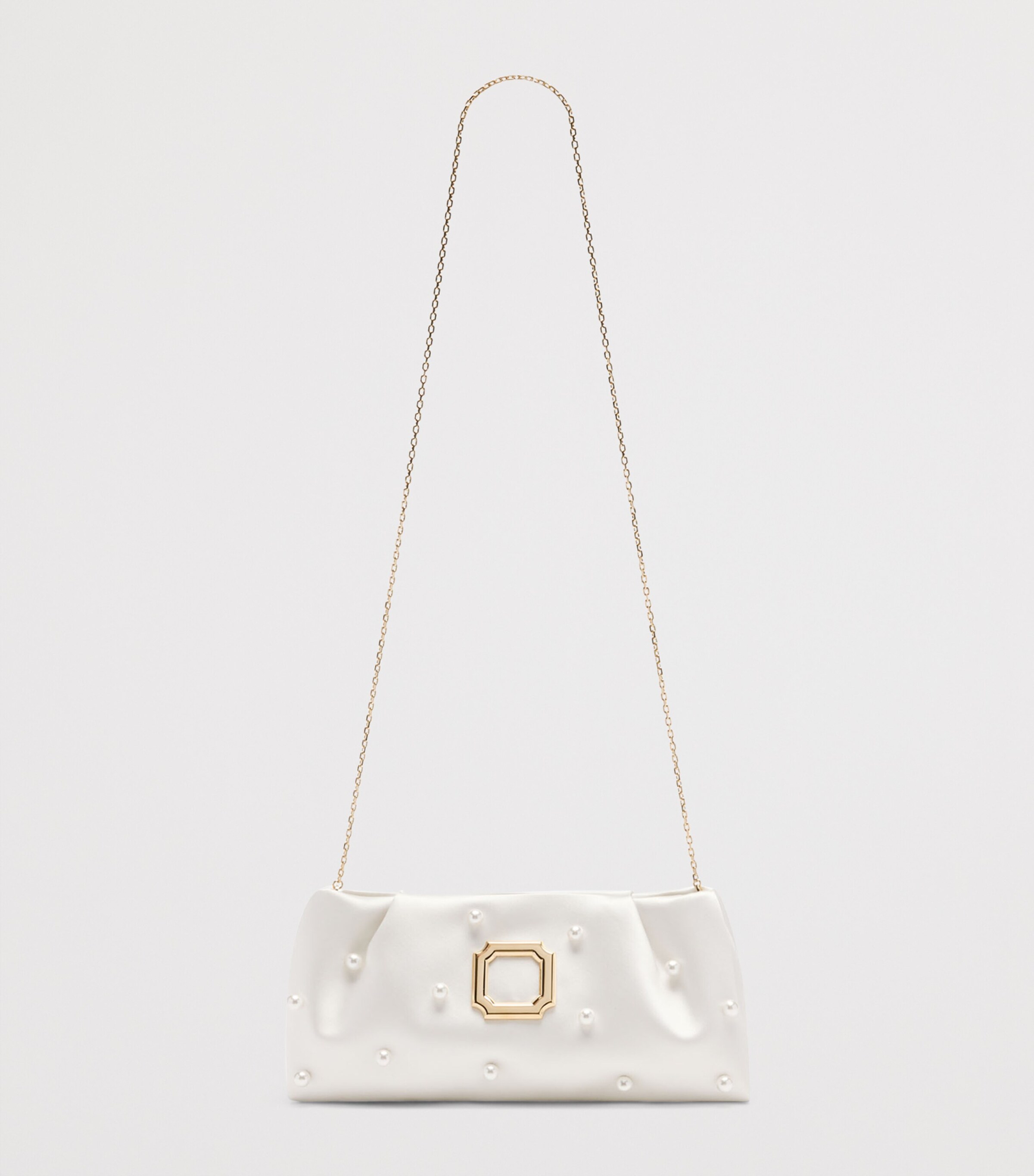 Malone Souliers Satin Embellished Vittoria Clutch Bag White Image 5