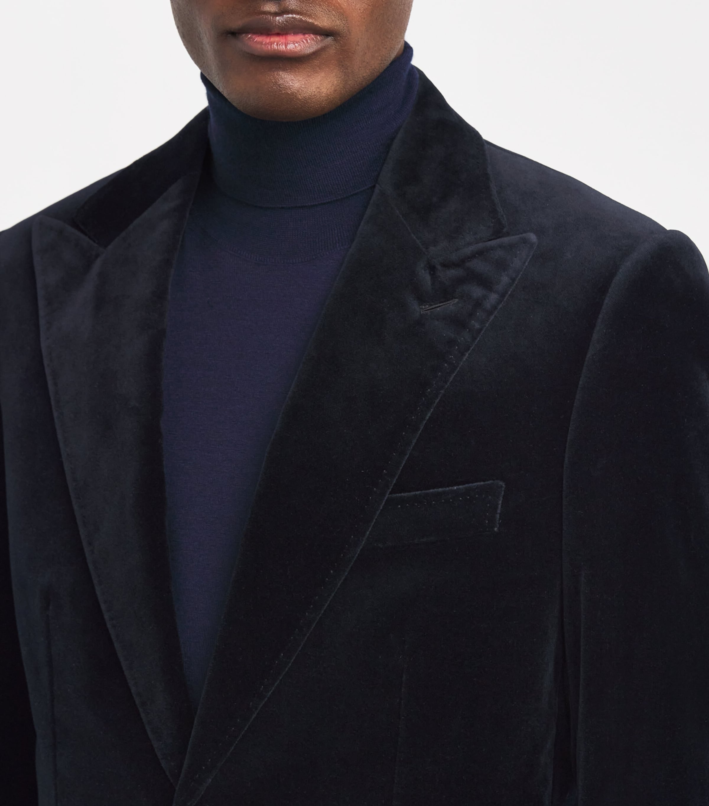 Velvet Single-Breasted Blazer 4000 Image 6