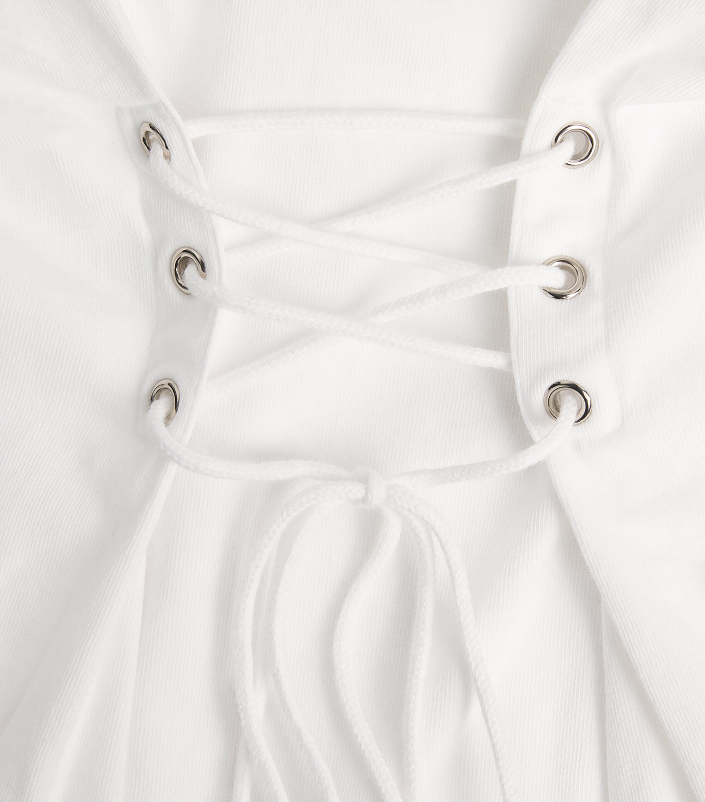 AGOLDE Womens Cotton Ellery Corset T-Shirt White Image 6