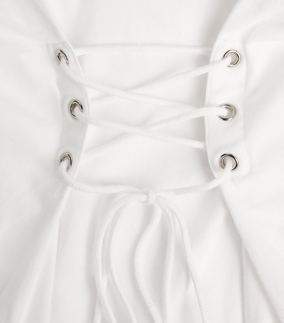 AGOLDE Womens Cotton Ellery Corset T-Shirt White Image 6