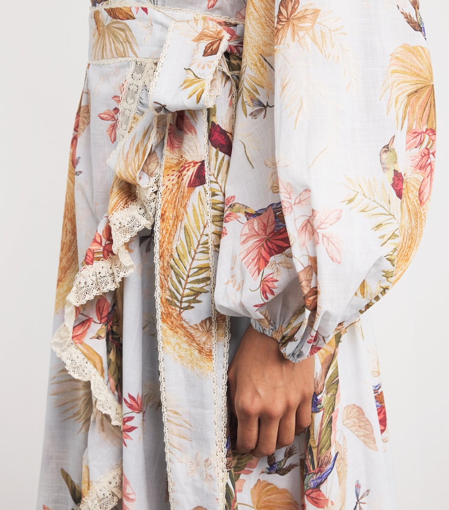Cotton Palm Ascension Midi Wrap Dress LBPFL Image 4
