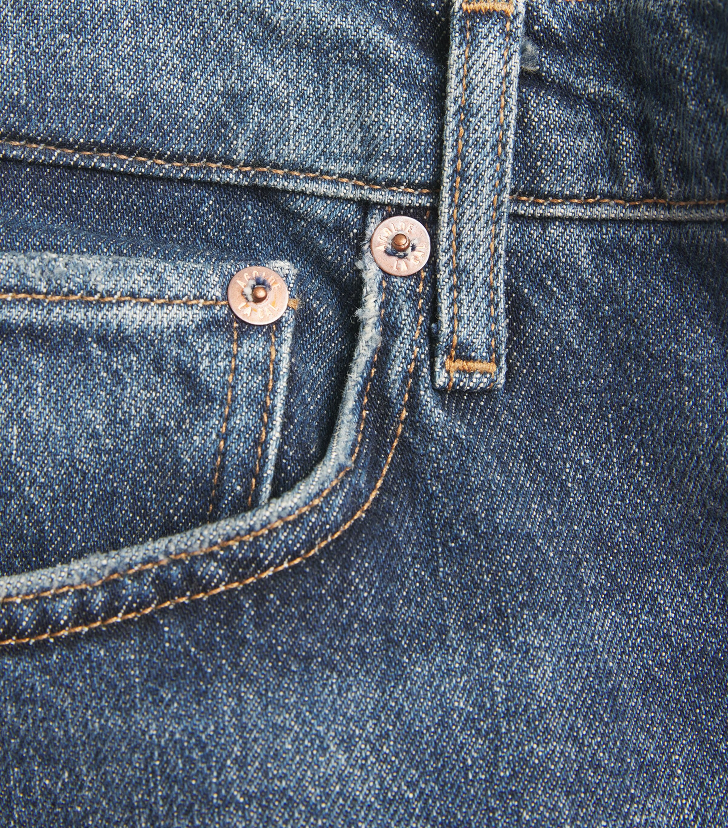 AGOLDE Womens Harper Mid-Rise Straight Jeans Tempo Image 5