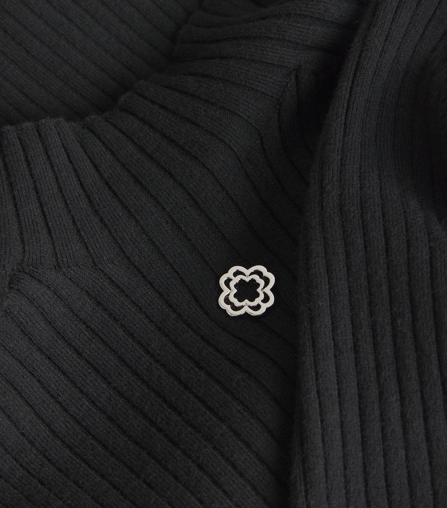 Ribbed High-Neck Top BLACK Image 5