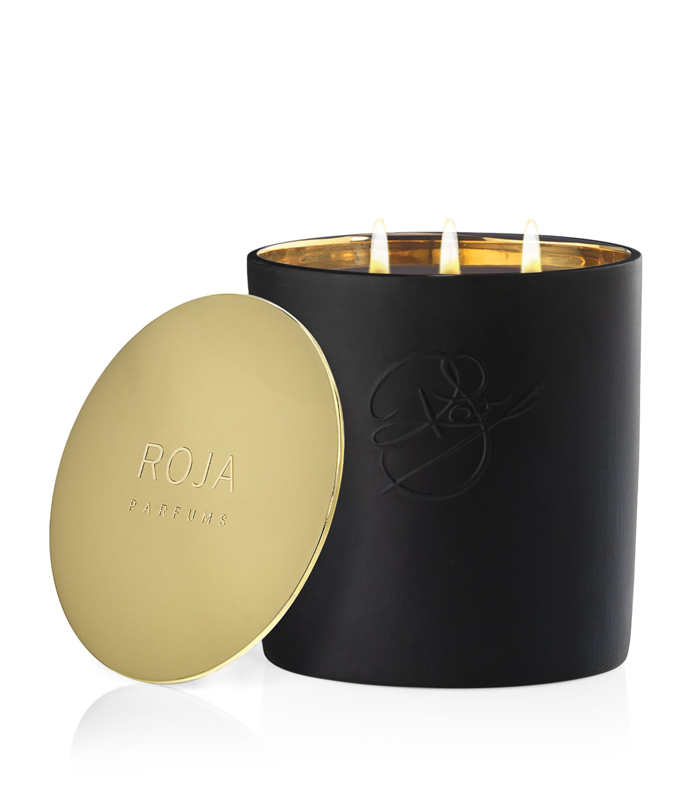 Roja Amber Aoud Candle In Black