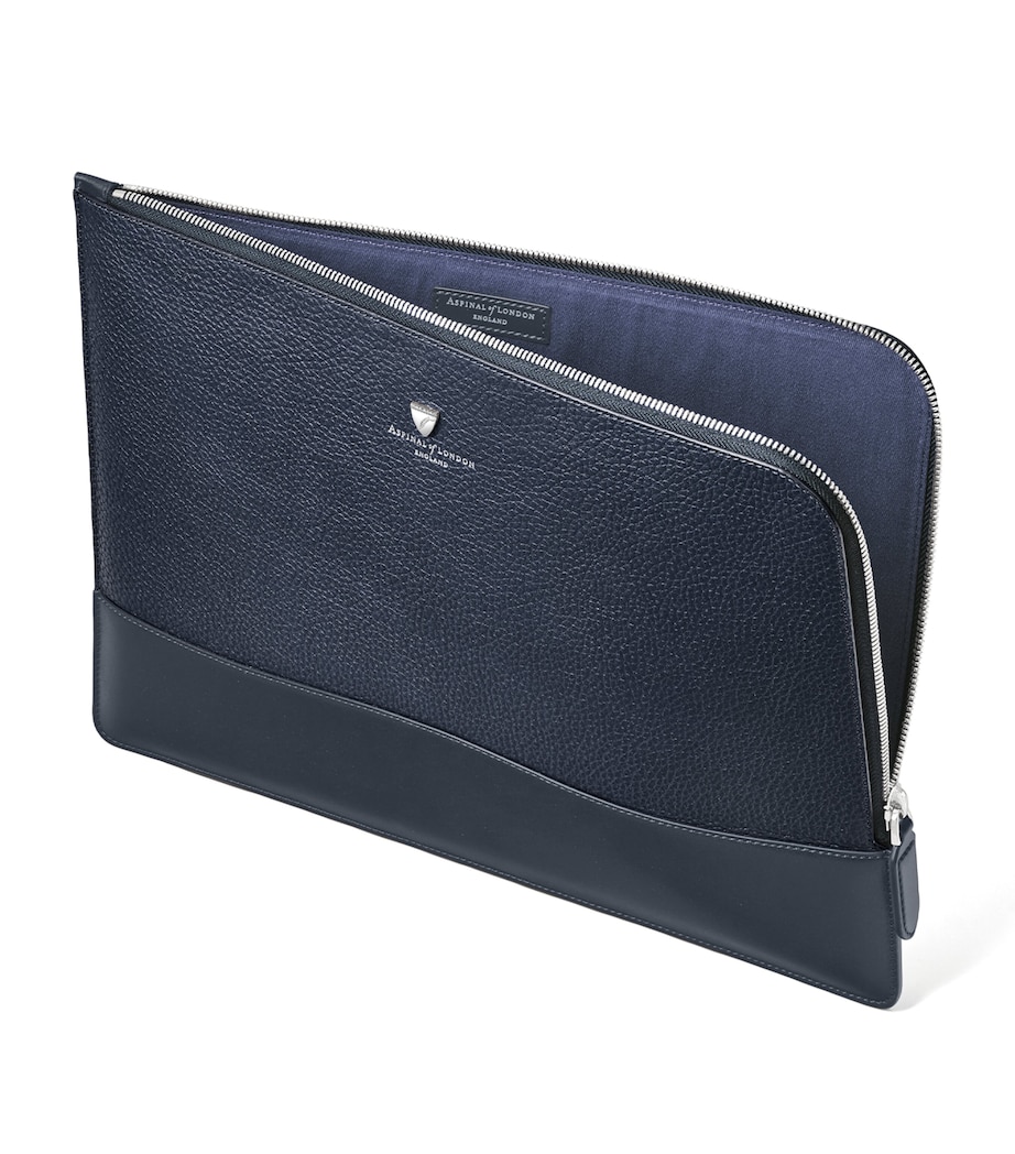 Leather Mount Street Laptop Case NAVY Image 6