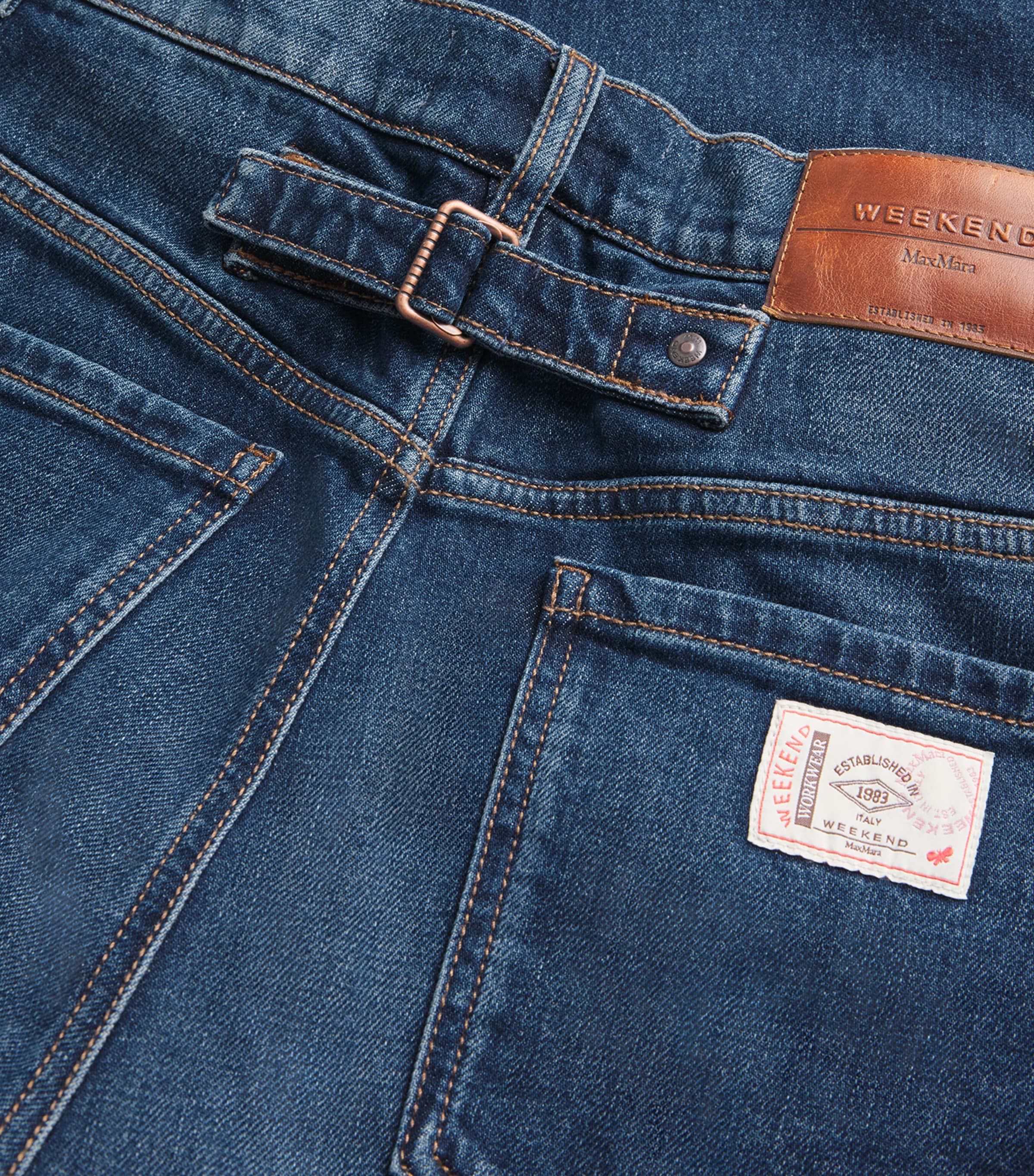 Pleated Wide-Leg Jeans NAVY Image 5