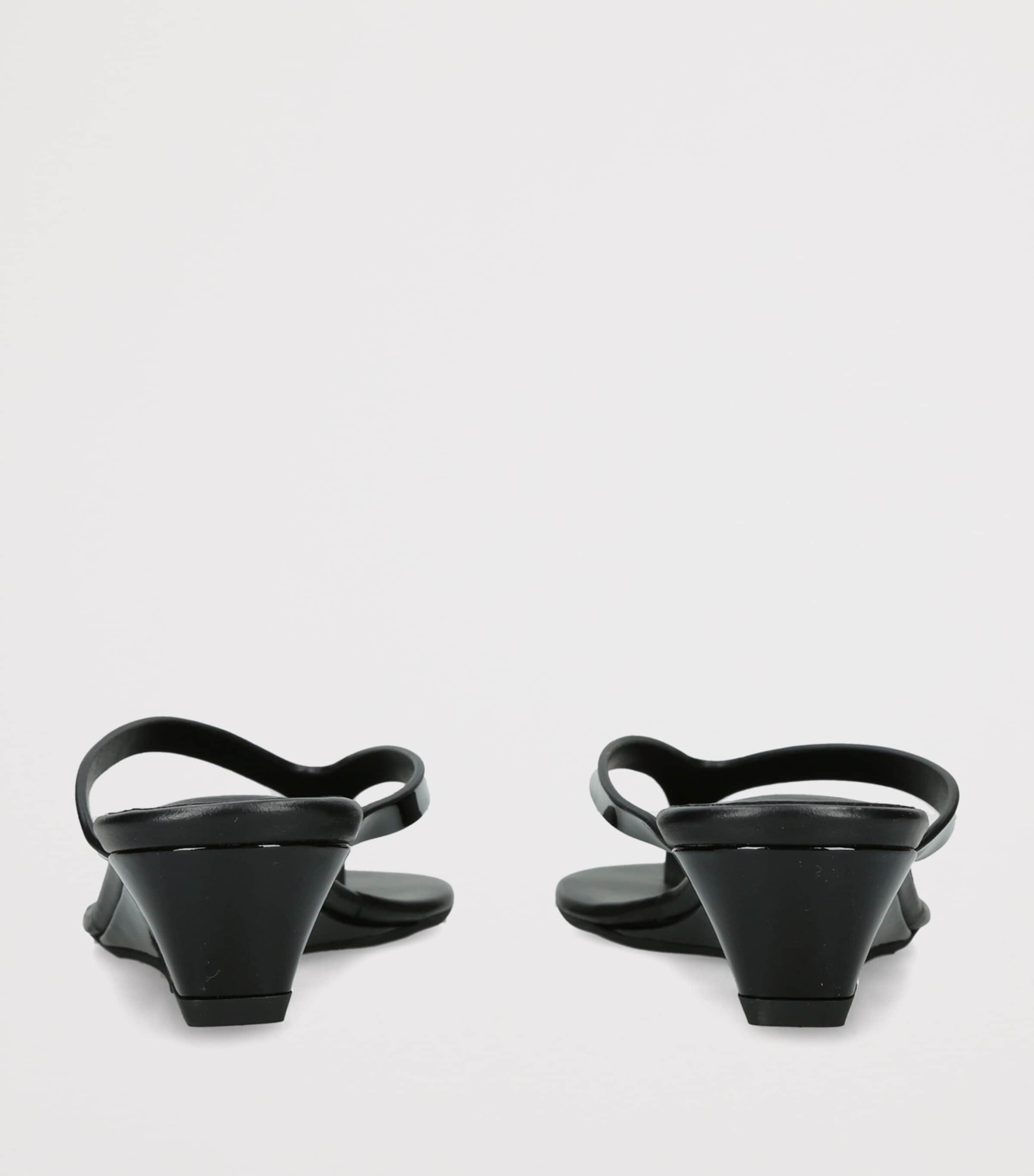 Christopher Esber Leather Scala Wedge Sandals 45 Black Image 4