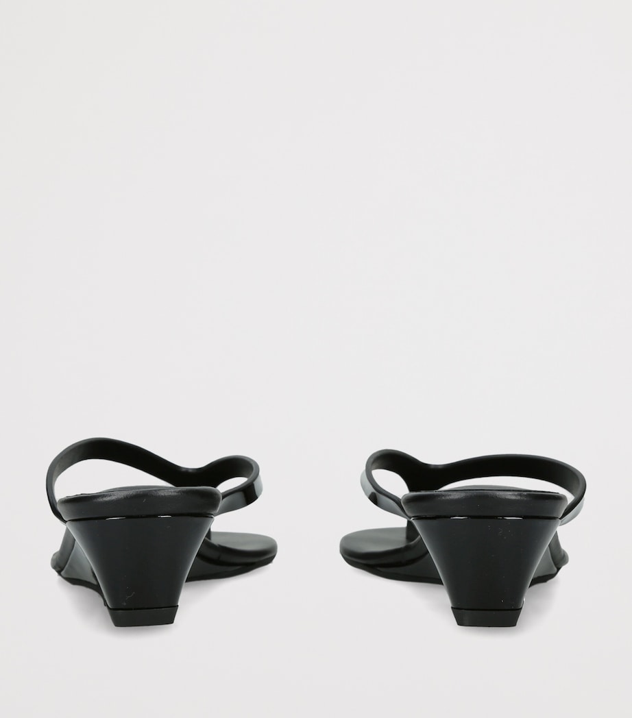 Christopher Esber Leather Scala Wedge Sandals 45 Black Image 4