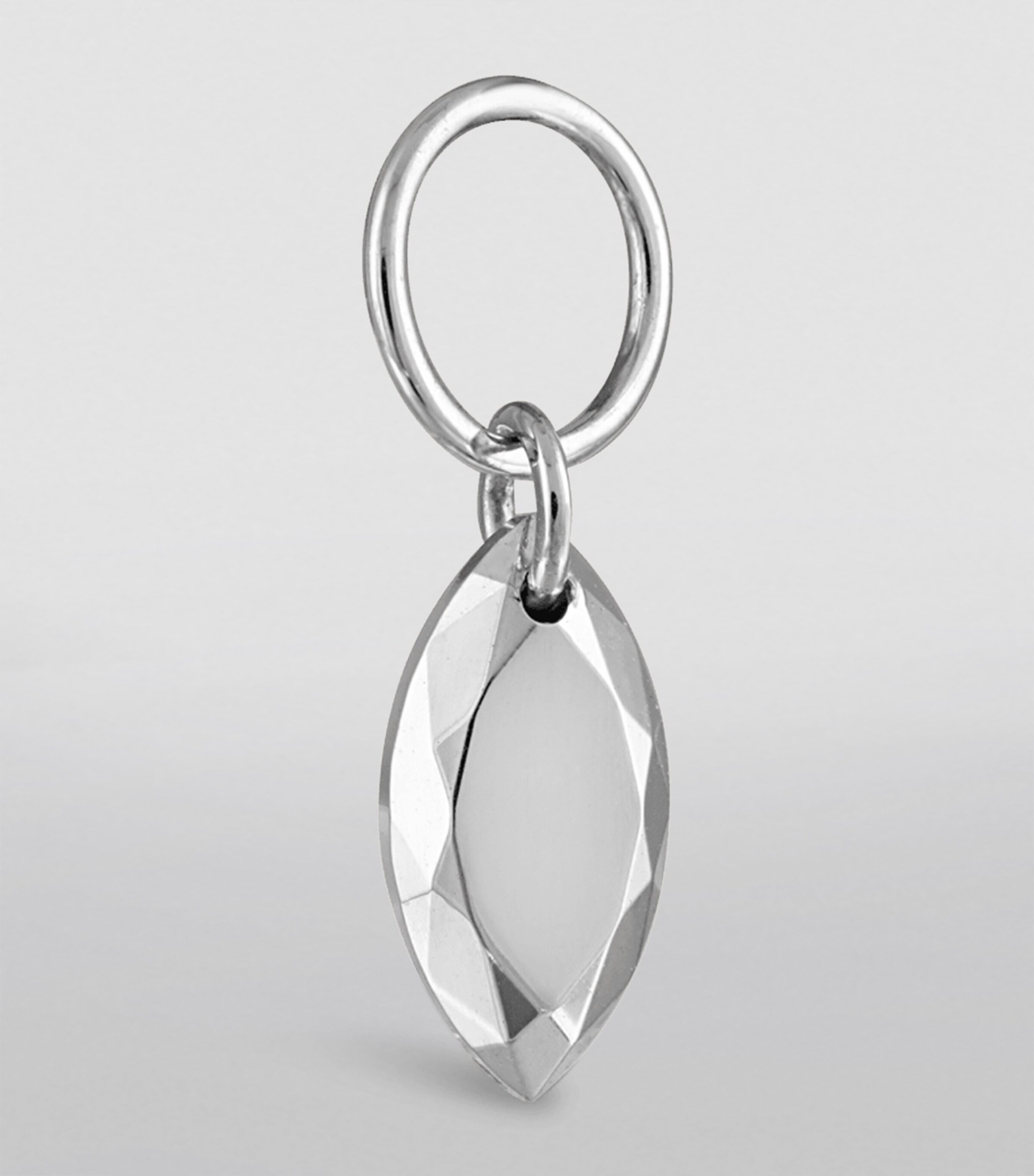 Faceted Gold Marquise Charm (5.5mm) WHITE GOLD Image 3