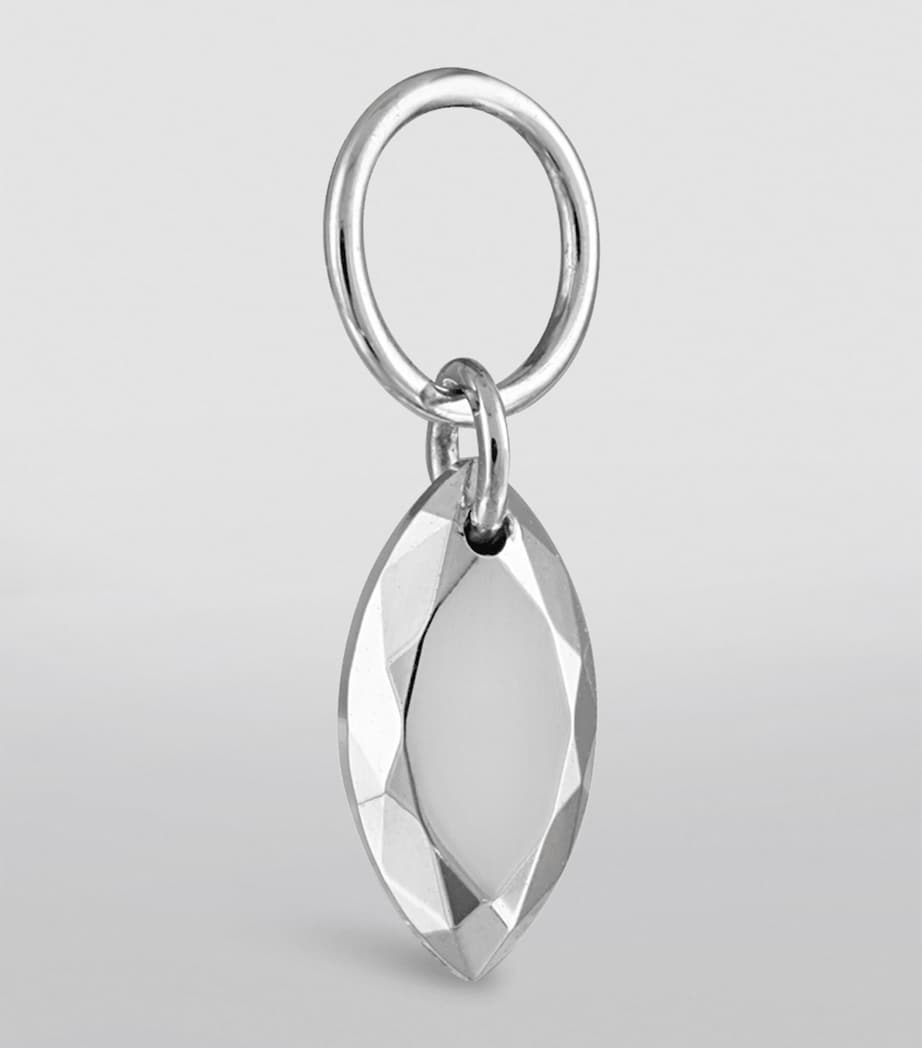 Faceted Gold Marquise Charm (5.5mm) WHITE GOLD Image 3